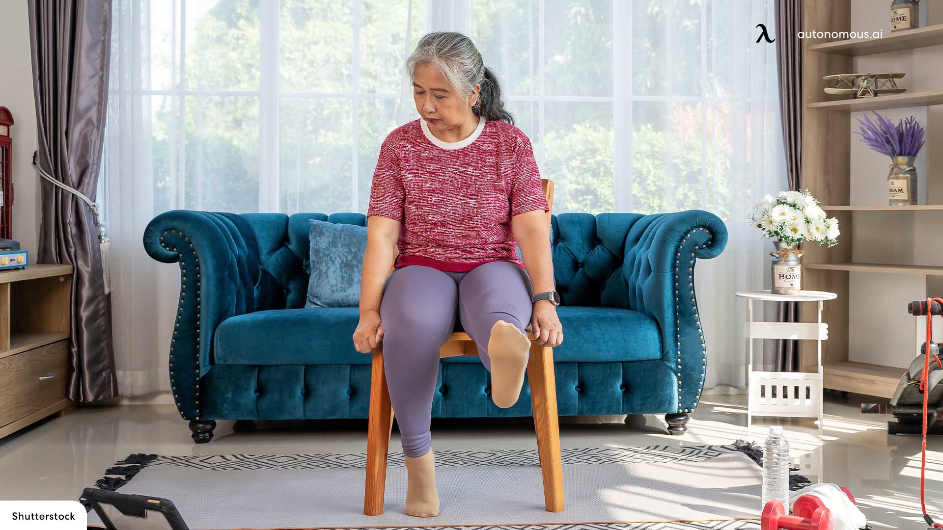 Extended Leg Raise chair exercises for seniors