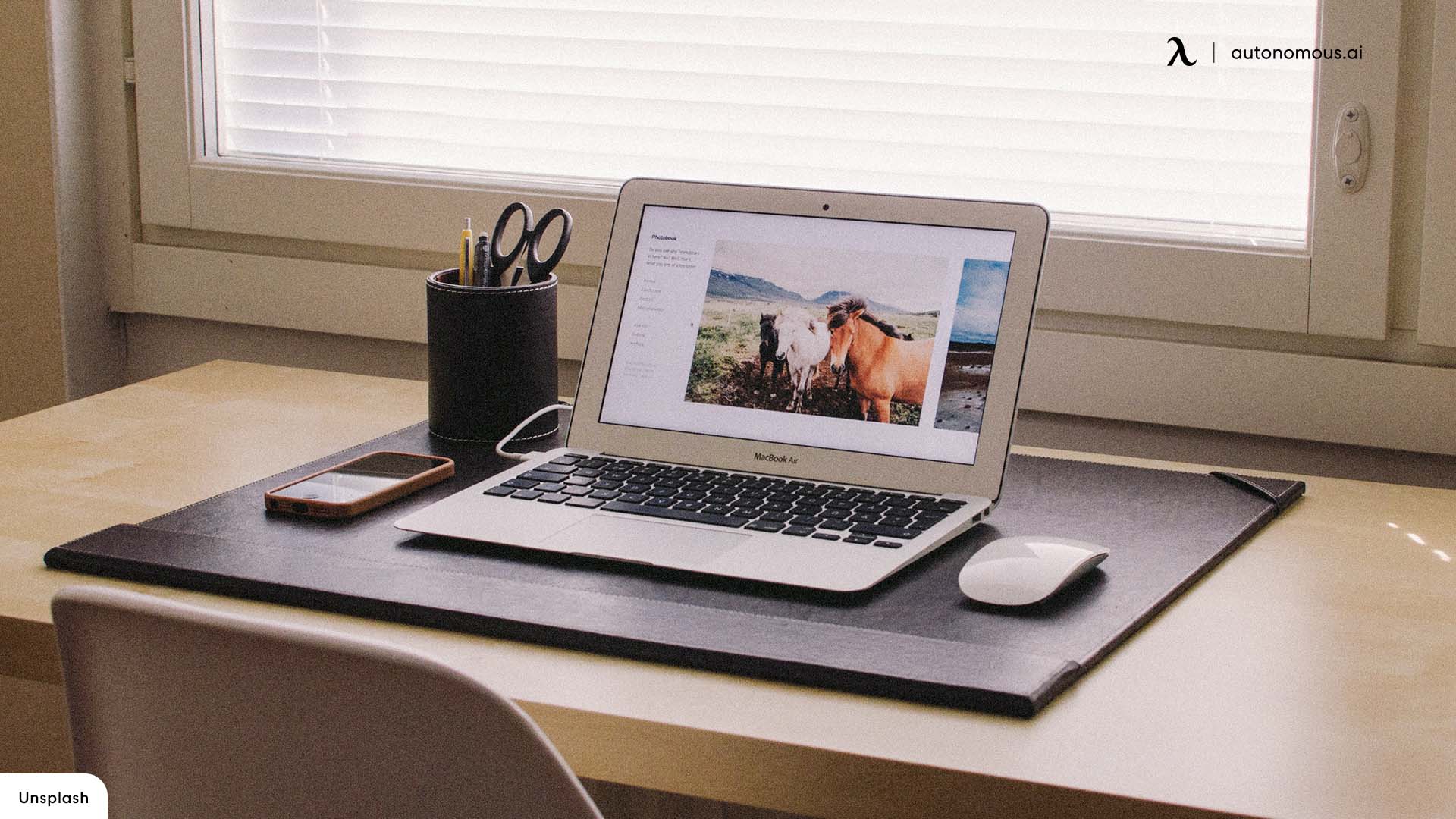 Glazed Leather desk cover material