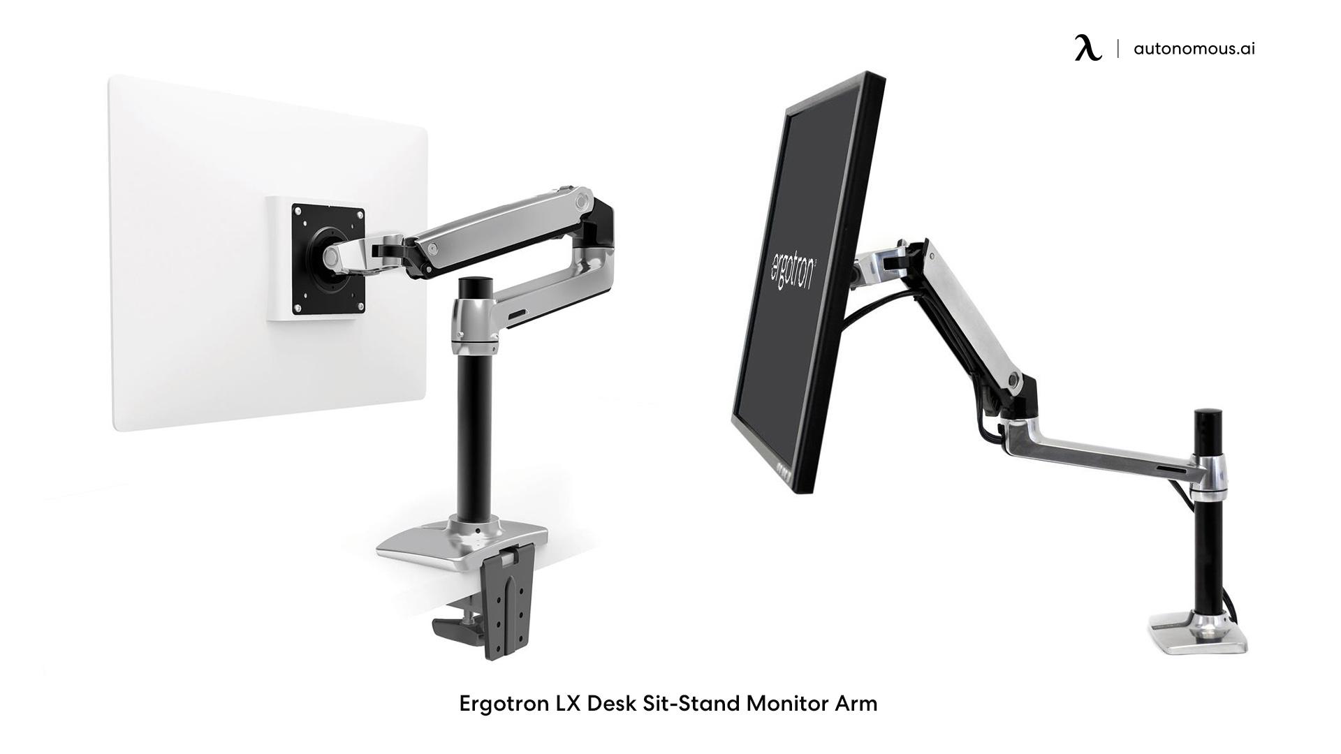 Ergotron LX monitor arms for standing desk