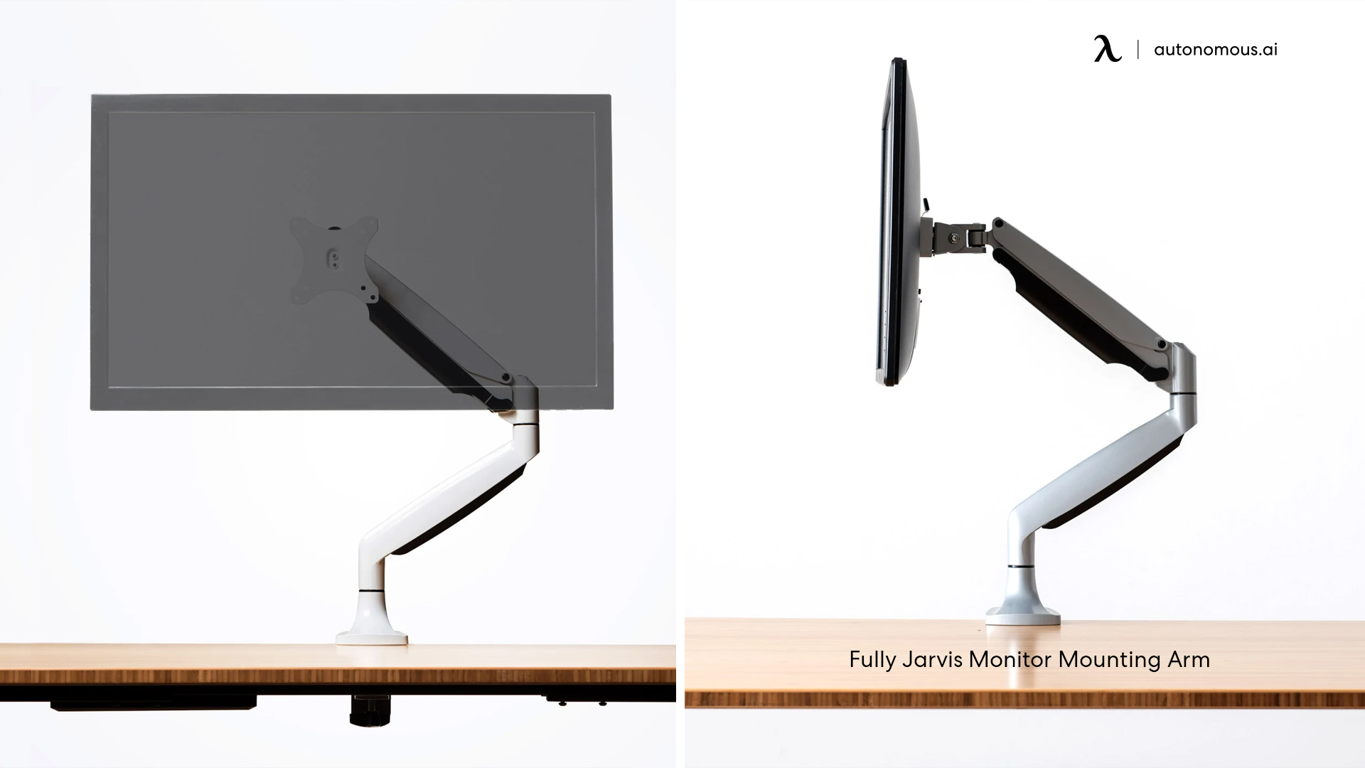 Fully Jarvis monitor arms for standing desk