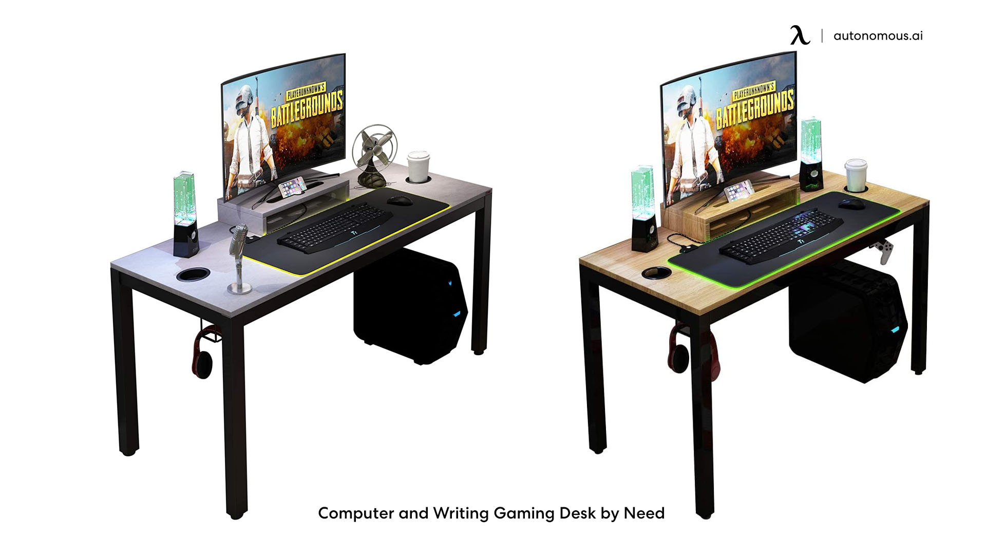 Computer and Writing Gaming Desk by Need