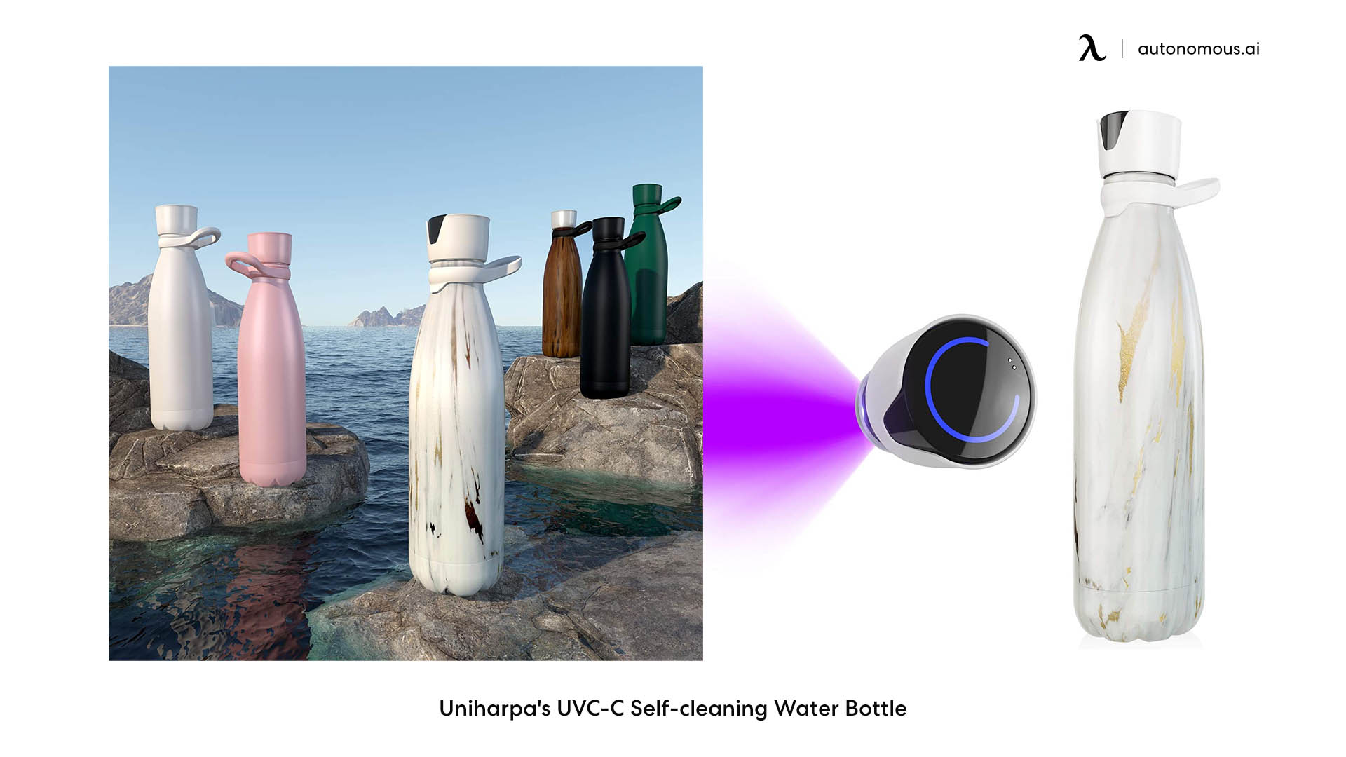 Uniharpa's UVC-C Self-cleaning Water Bottle