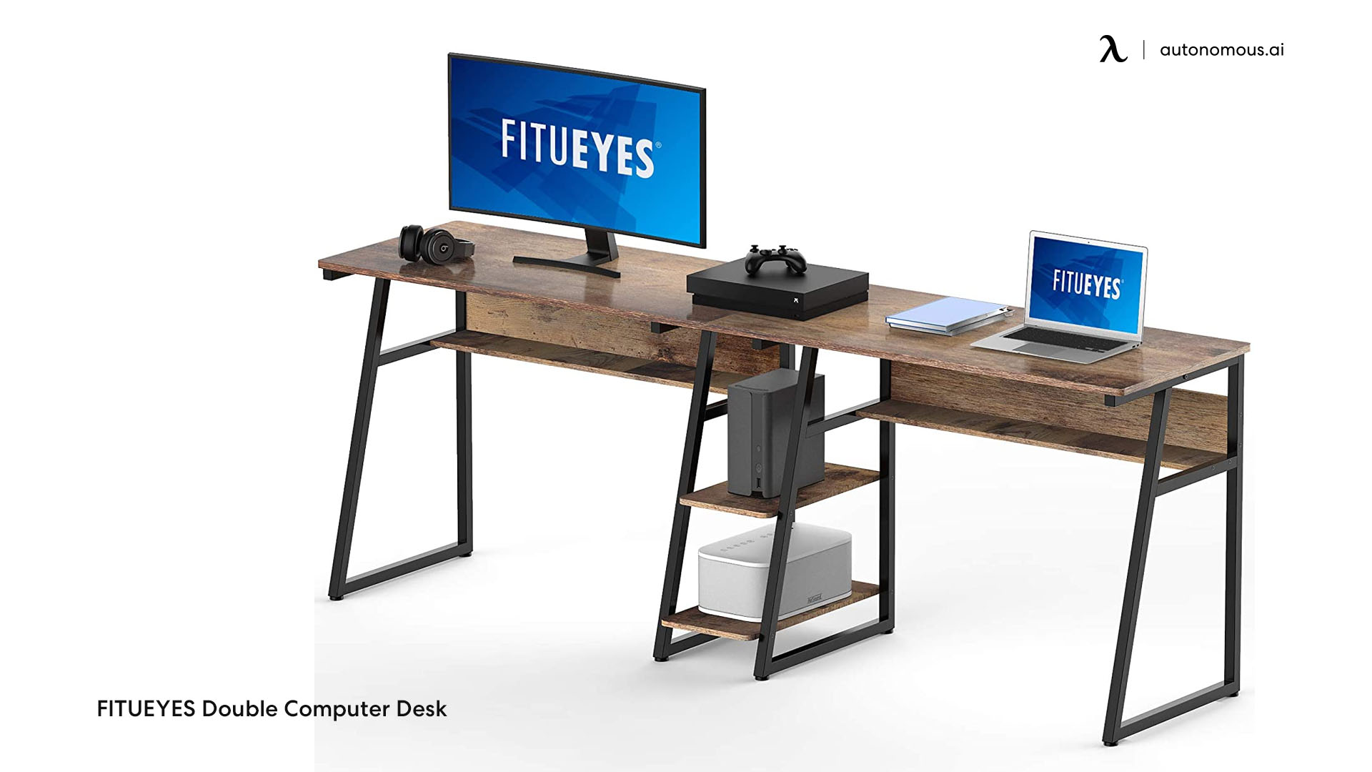 FITUEYES Double Computer Desk