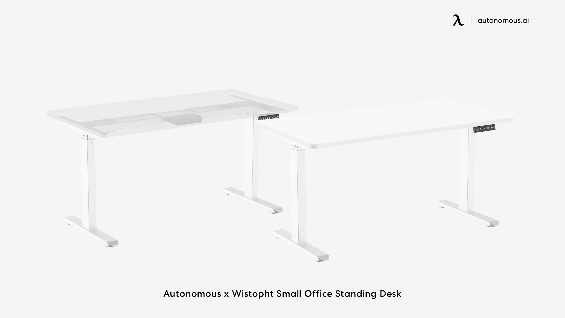 Wistopht Compact adjustable standing desk with storage