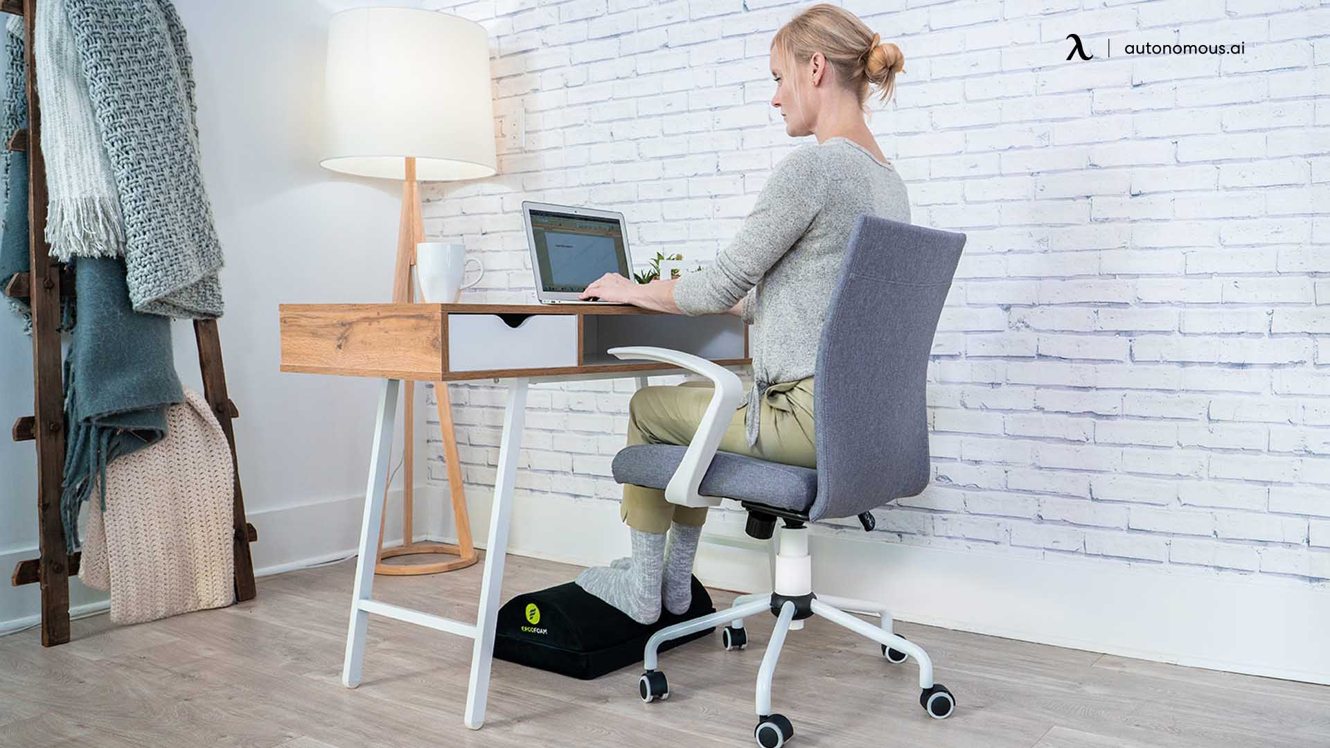 adjustable footrest under desks help you Stretch and Relax