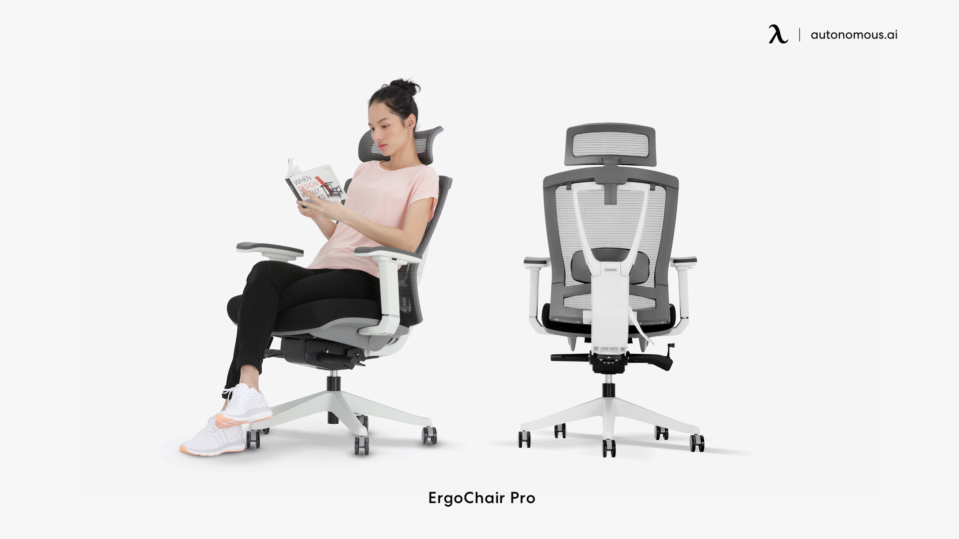 ErgoChair Pro white ergonomic task chair