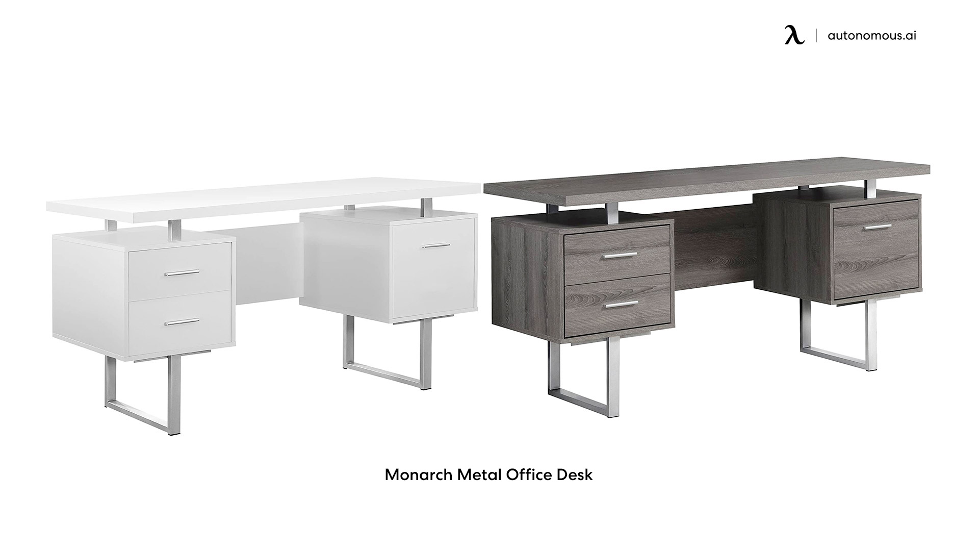 Monarch Metal tall computer desk