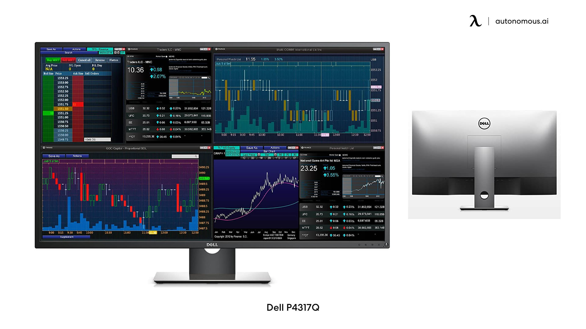 Dell P4317Q curved monitor for programming