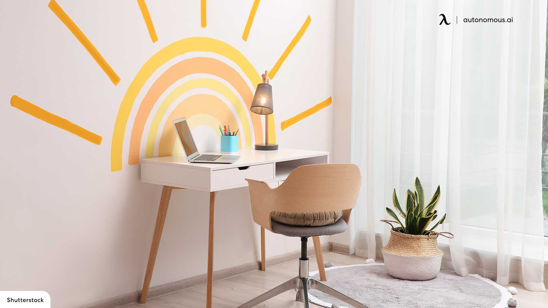 Personal color-play office wall decor