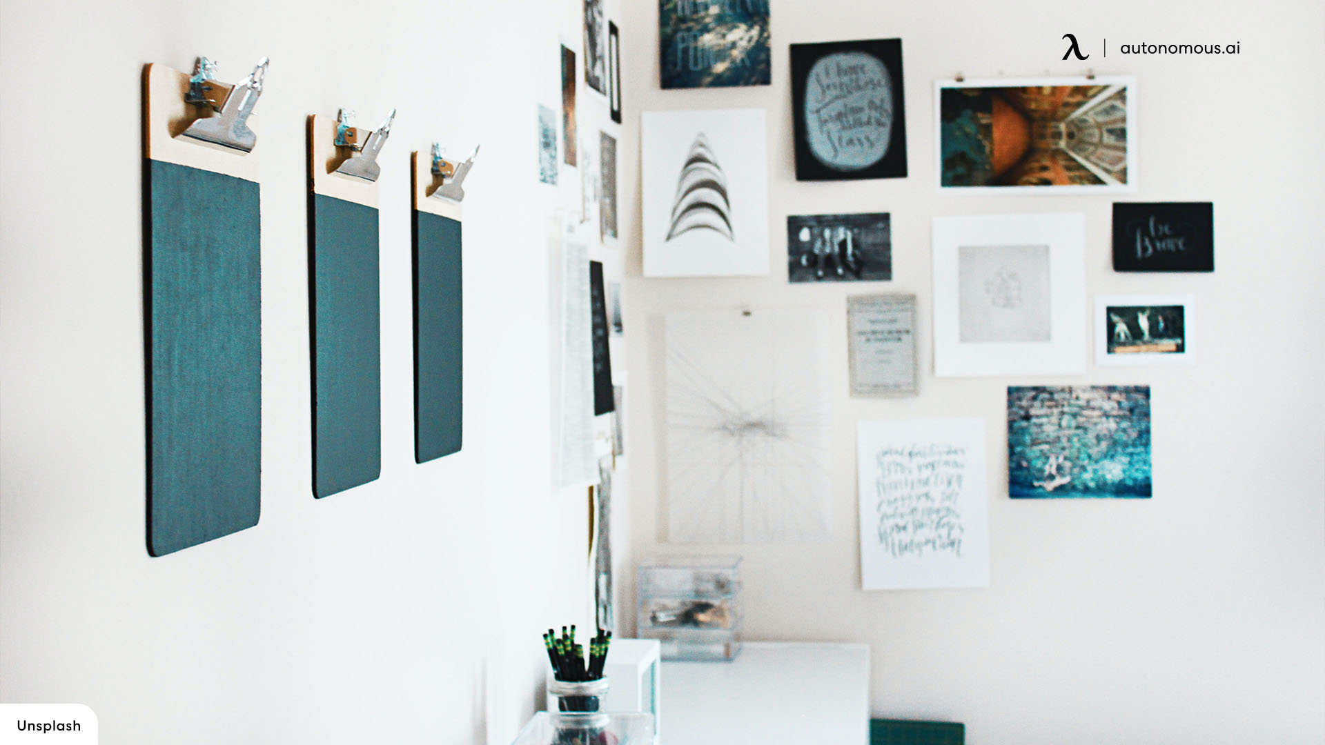 Add Some Inspiring Art in cozy office space