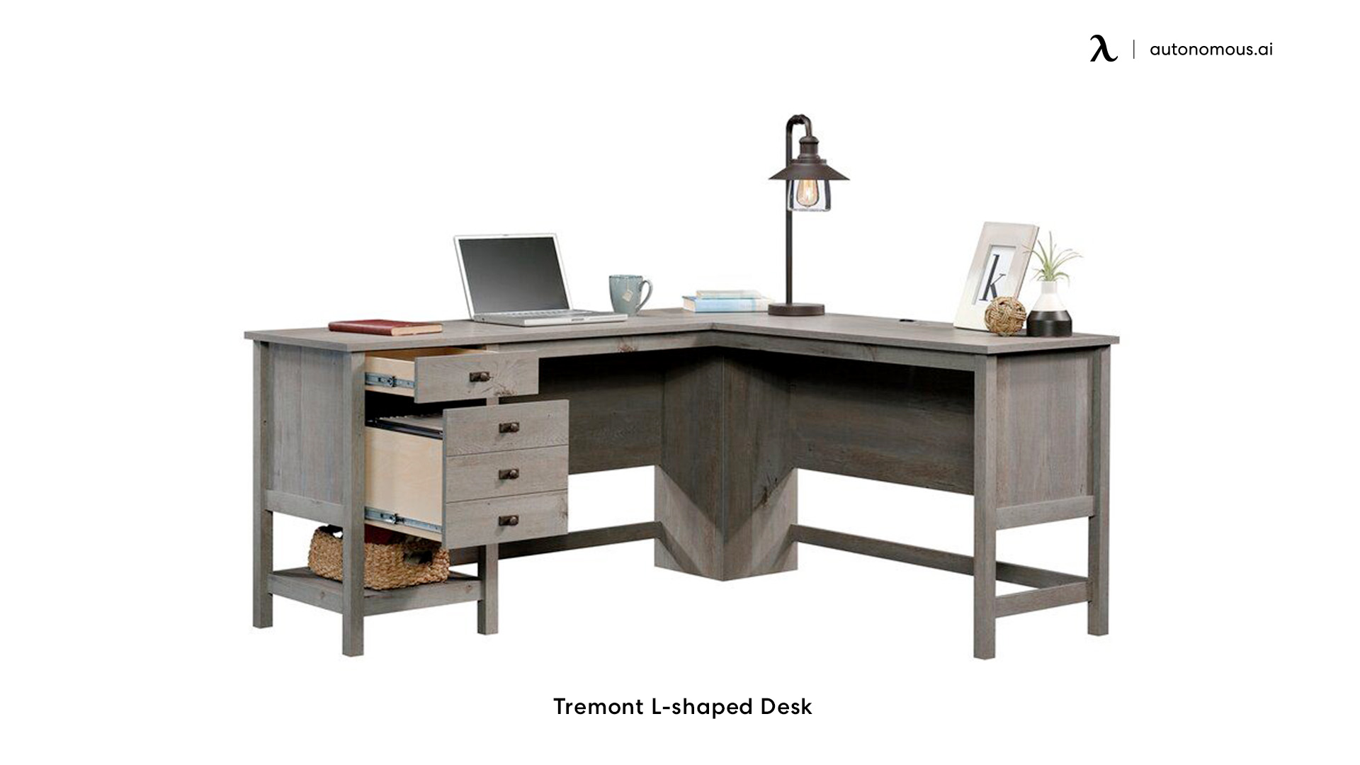 Tremont L-shaped commercial office desk