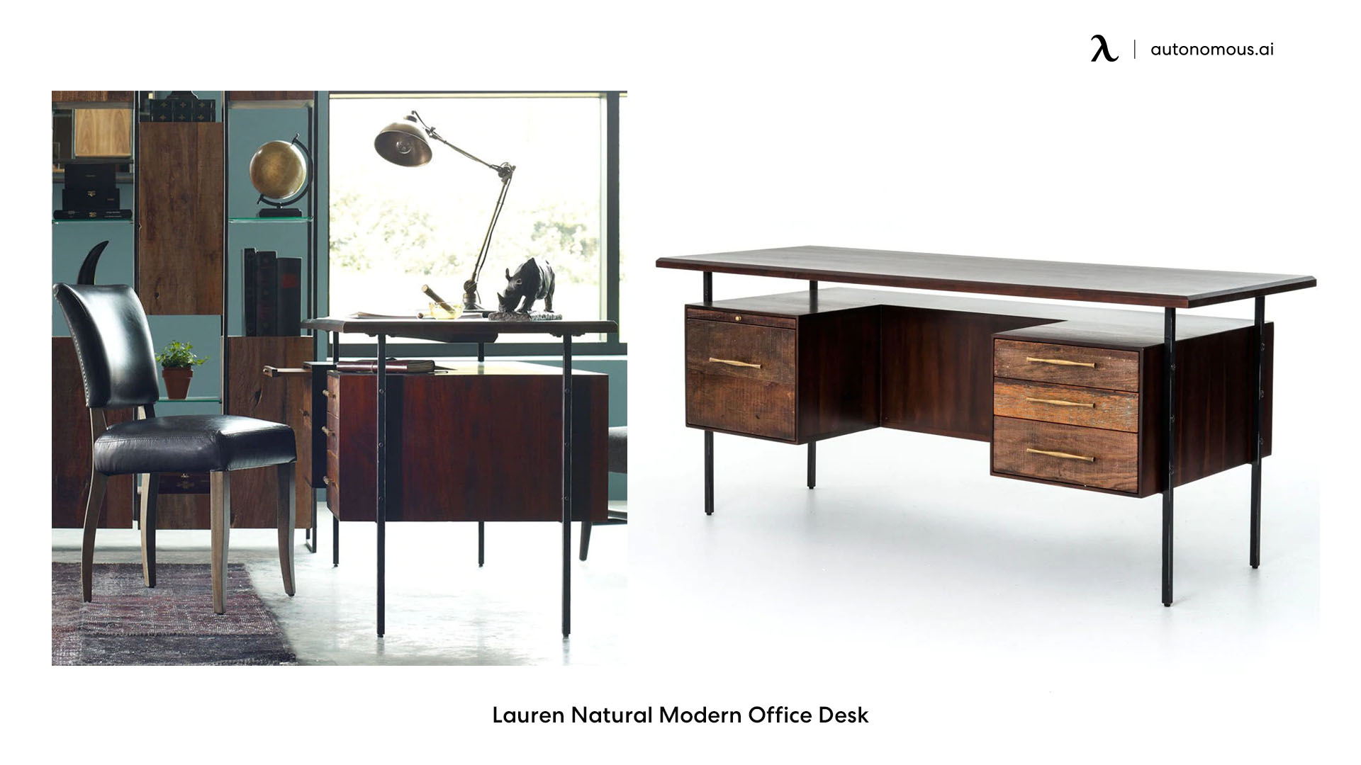 Lauren Natural Modern Office Desk