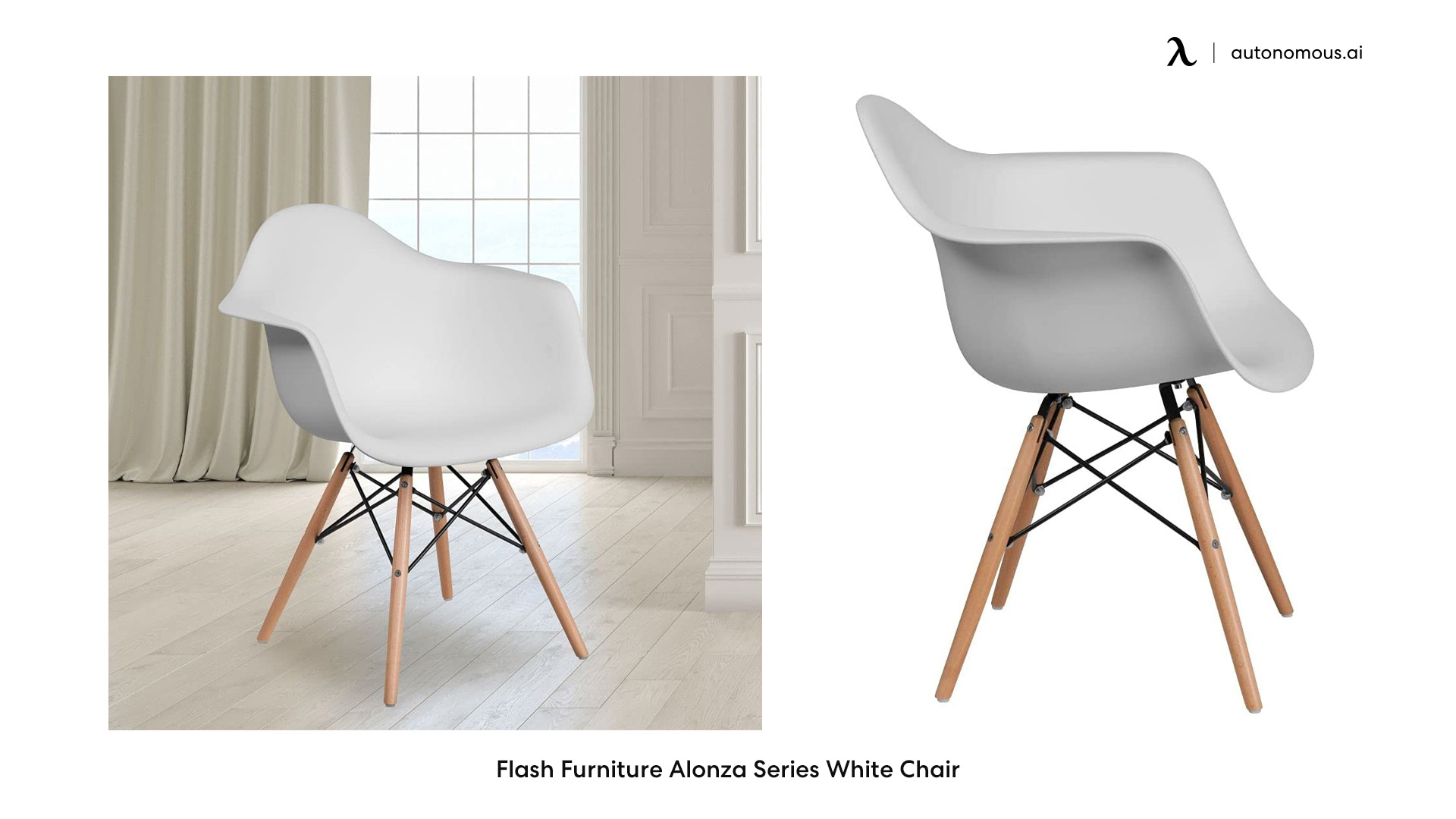 Flash Furniture Alonza Series White Chair