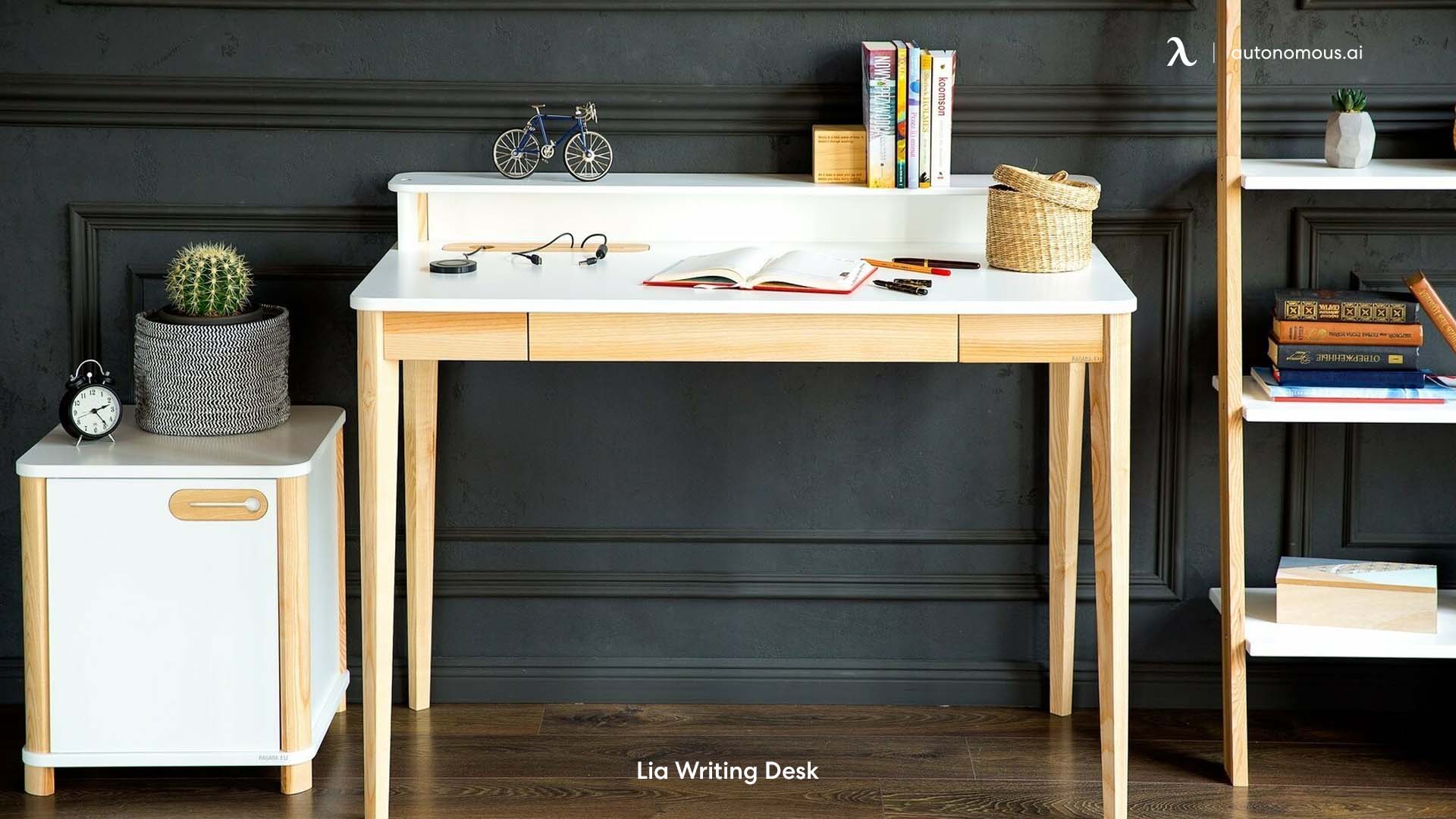 Lia Writing glass office desk
