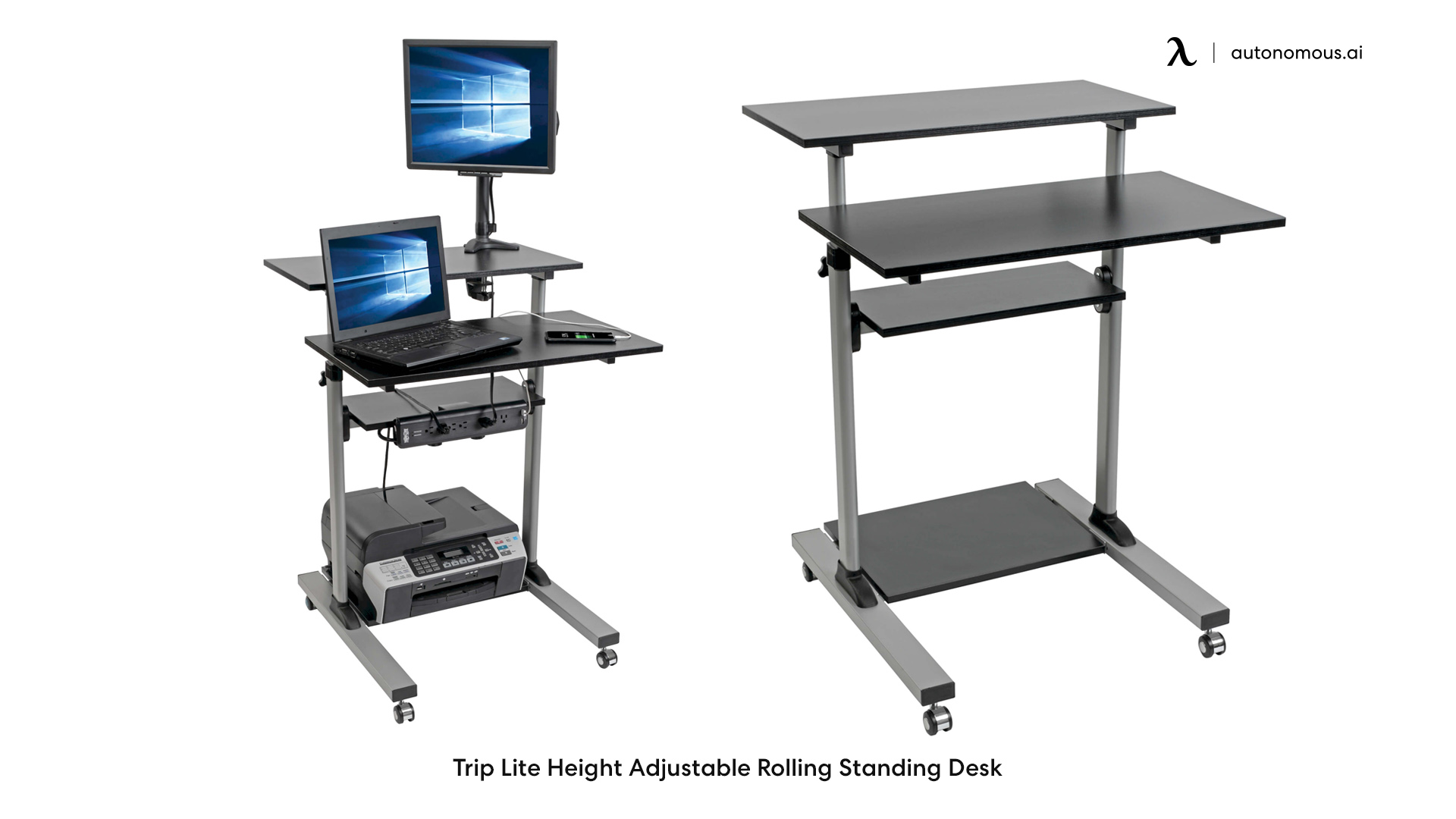 Trip Lite Height Adjustable Rolling Standing Desk