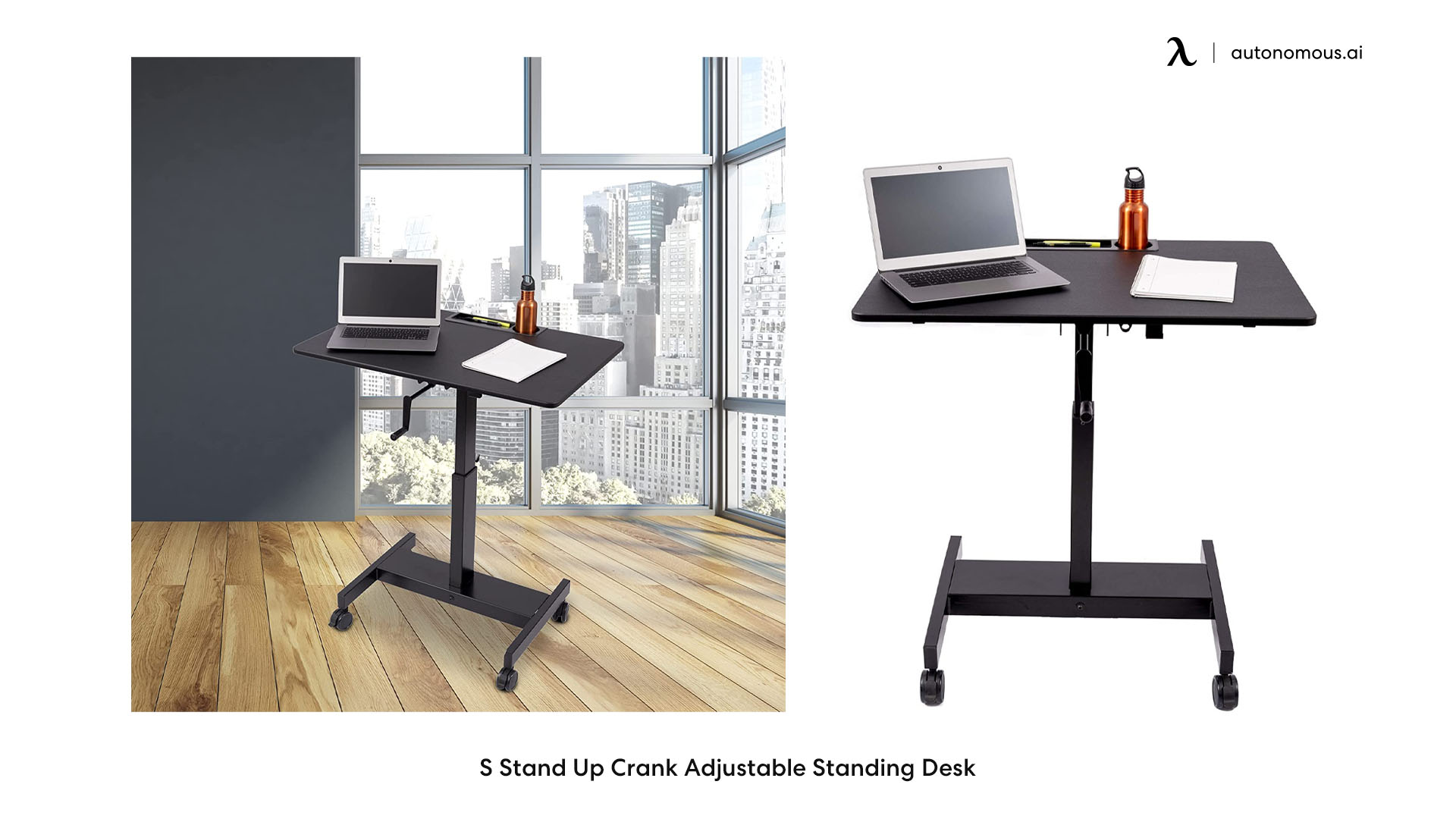 S Stand Up Crank Adjustable Standing Desk