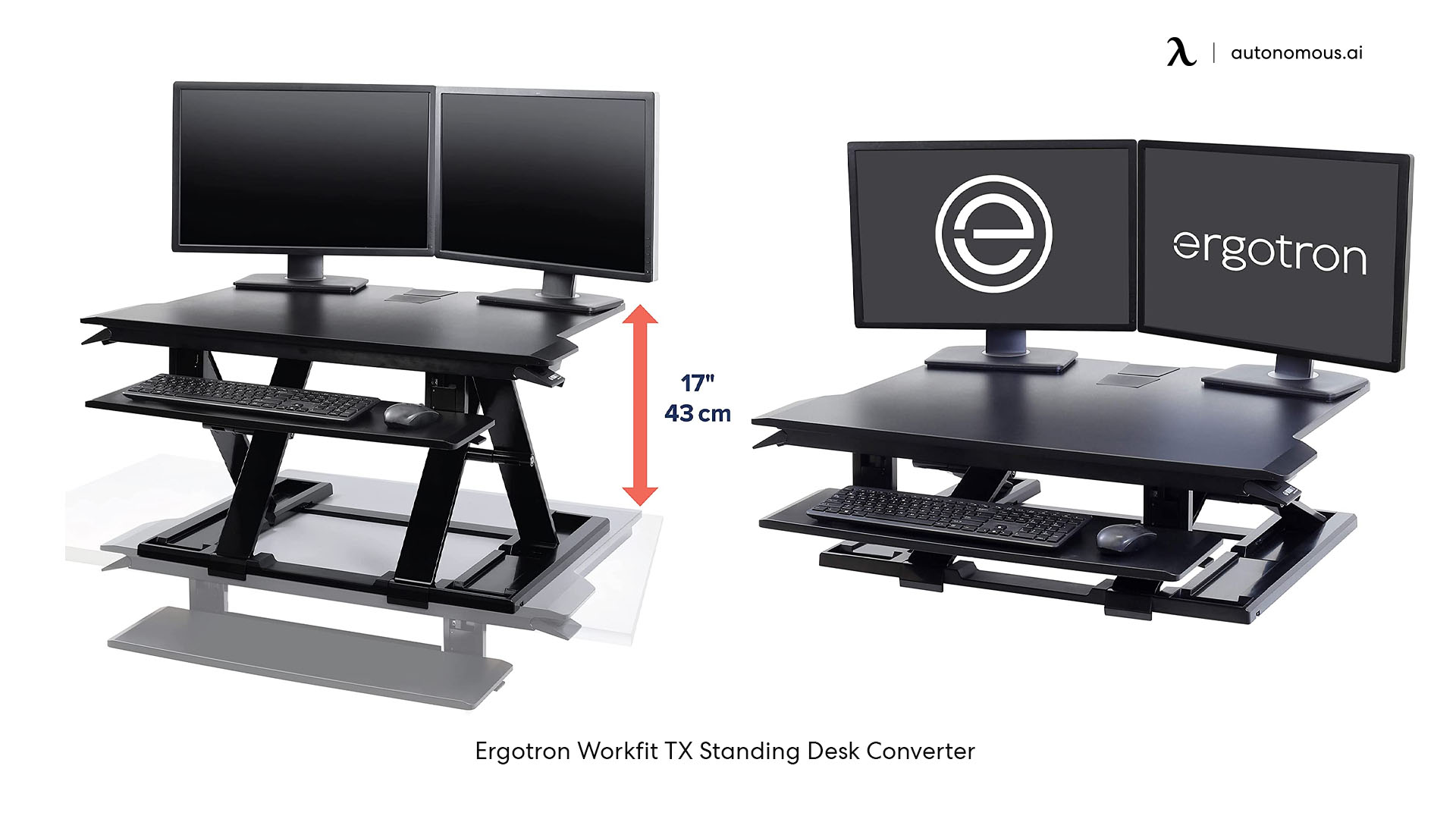 Ergotron WorkFit-T adjustable standing desk converter