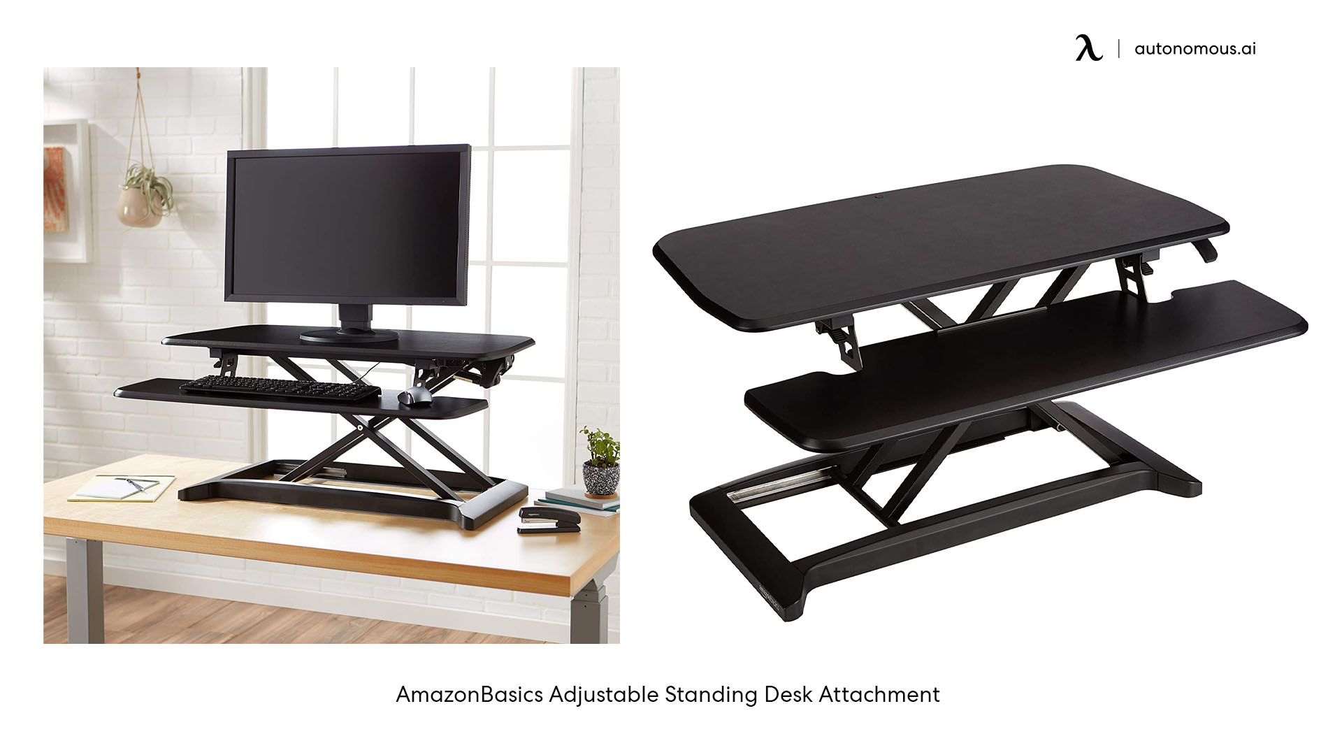 AmazonBasics Adjustable Standing Desk Converter