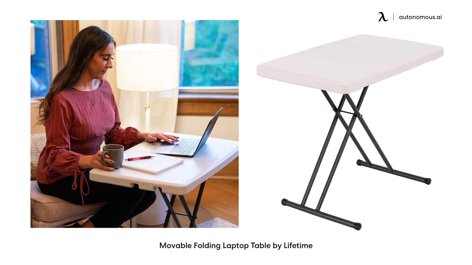 Movable Folding laptop desk for couch by Lifetime
