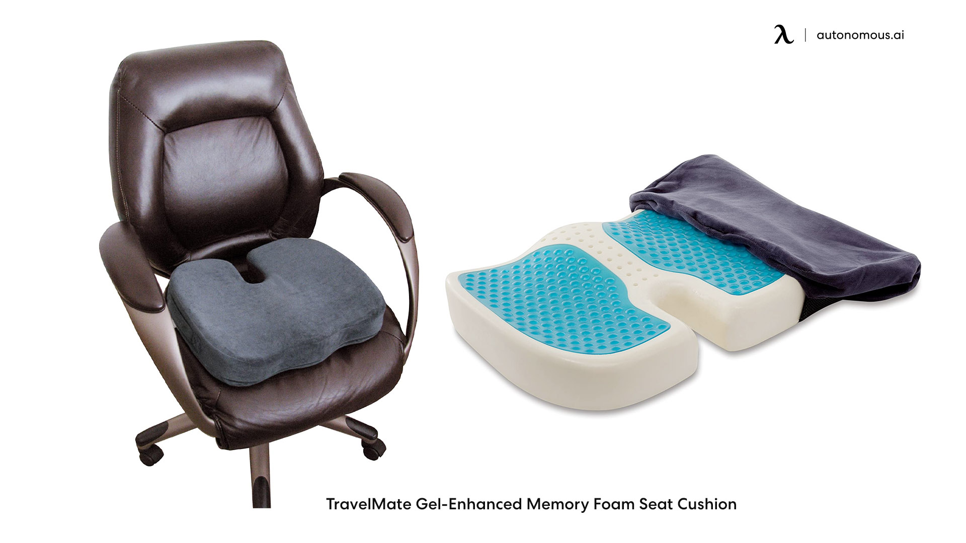 TravelMate Gel-Enhanced Memory Foam Seat Cushion