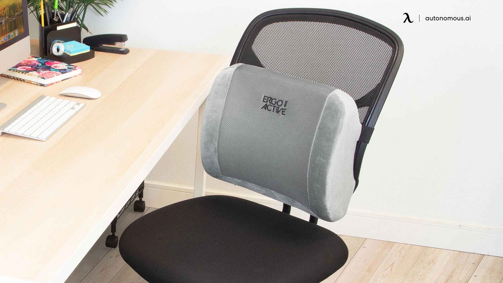 Modern Lumbar Pillow Gaming Chair Reclining Backrest Armrest - Dubsnatch