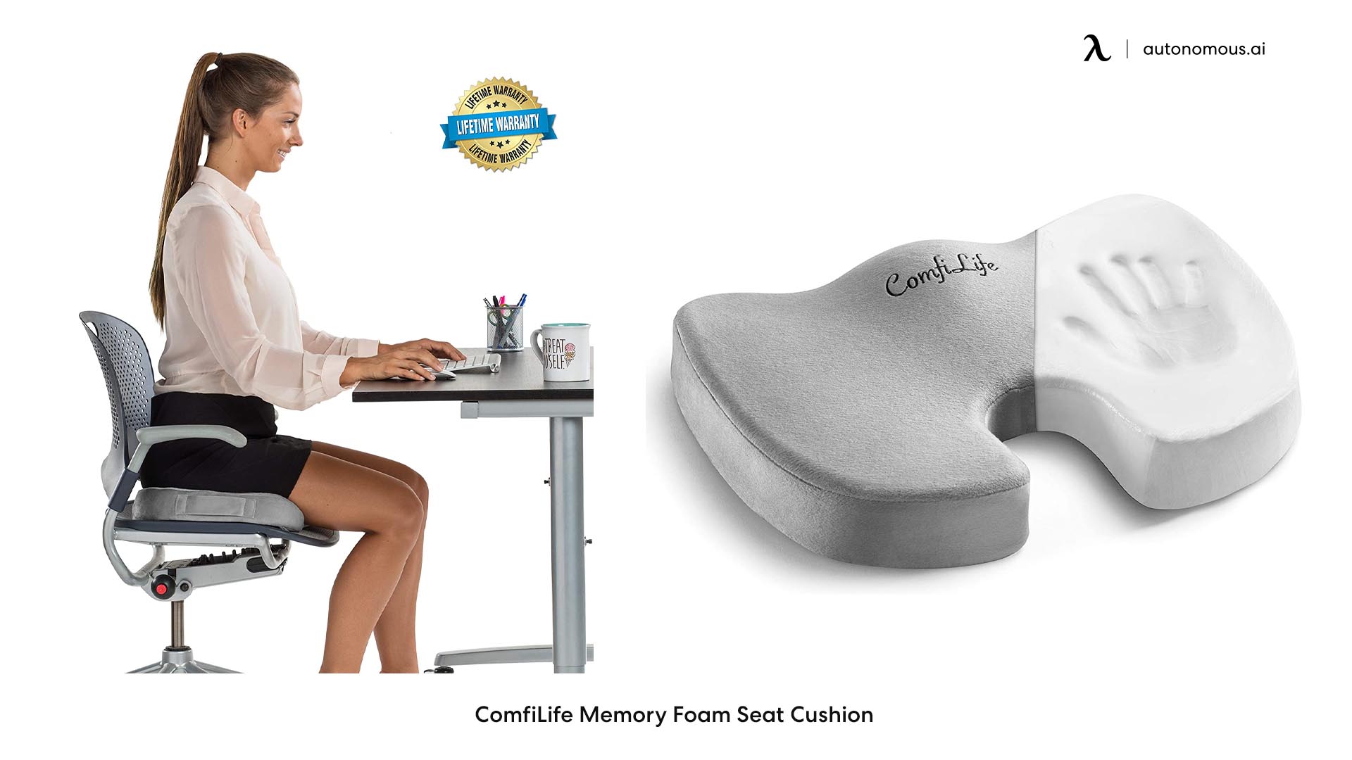 Aylio Coccyx Orthopedic memory foam seat cushion