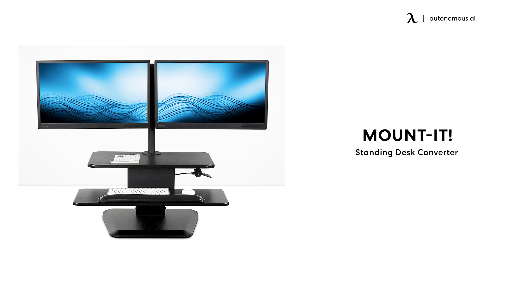 Mount-It! Desk Converter with Dual Monitor Mount