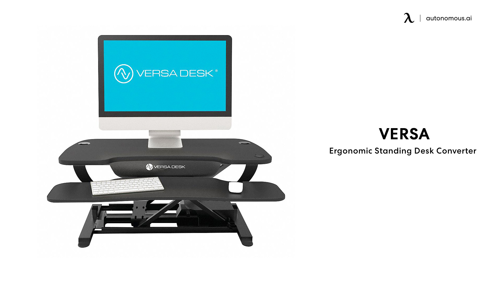 VESA Ergonomic standing desk converter with dual monitor mount