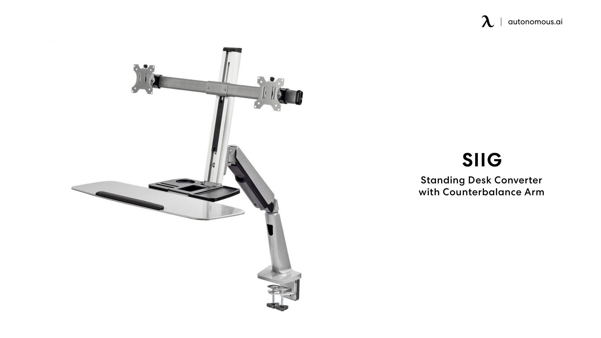Siig Standing Desk Converter with Counterbalance Arm
