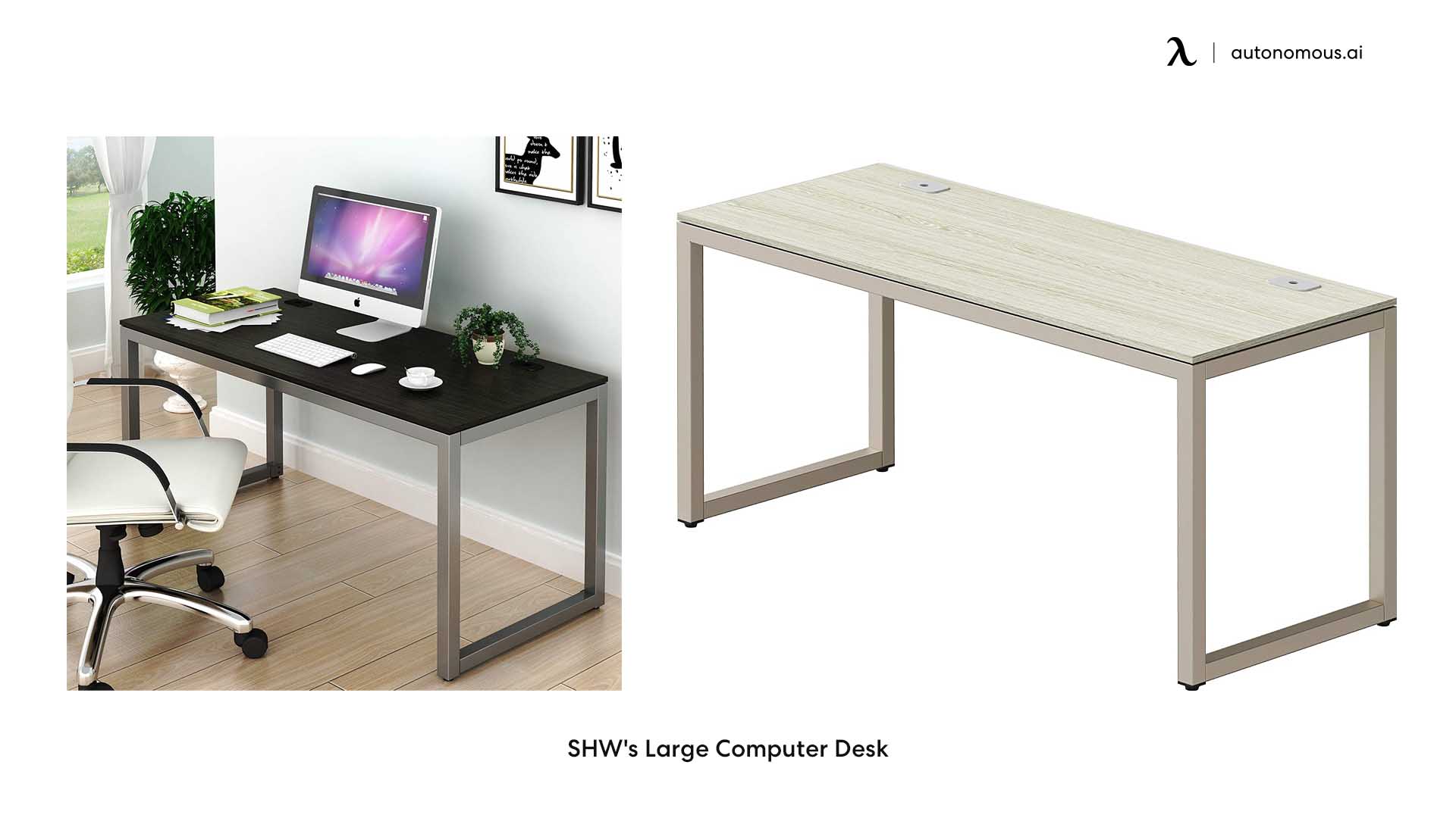 SHW's Large wood and metal desk