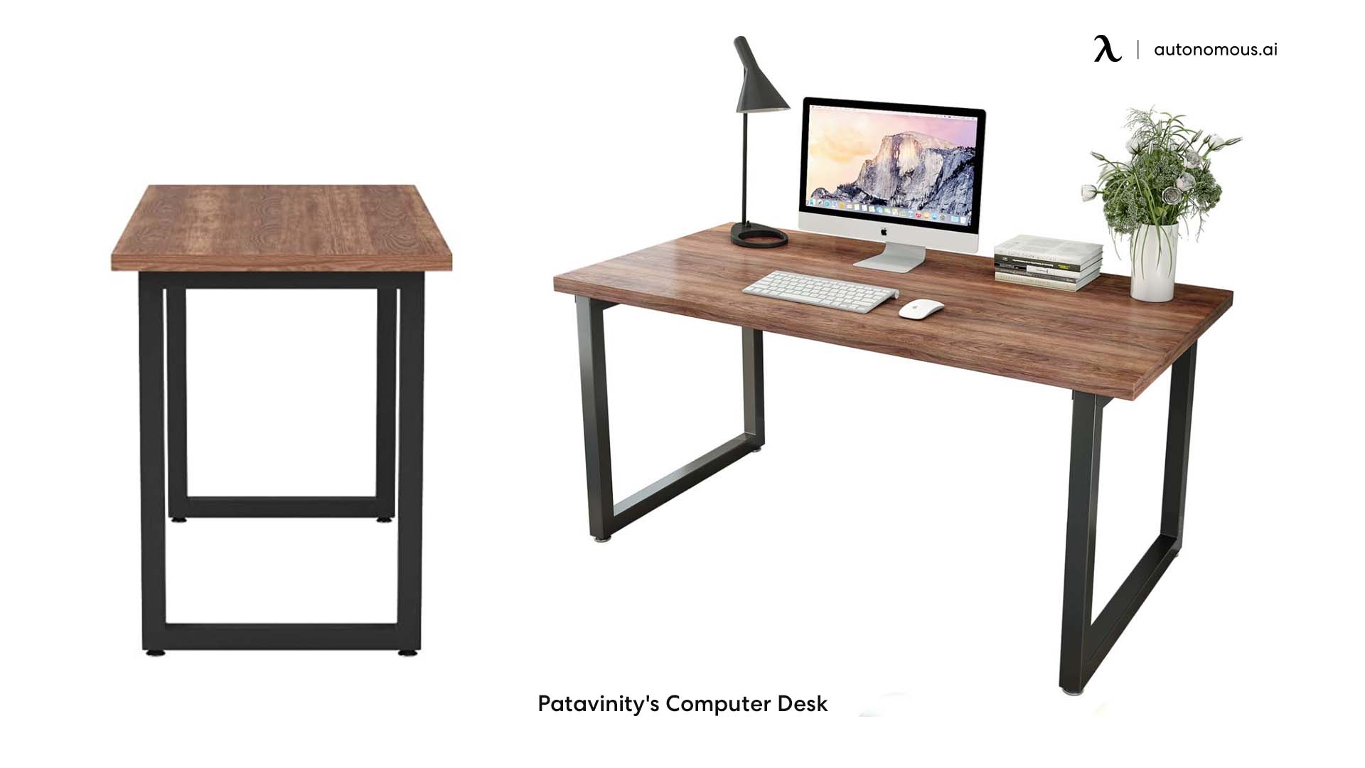 Patavinity's wood and metal desk