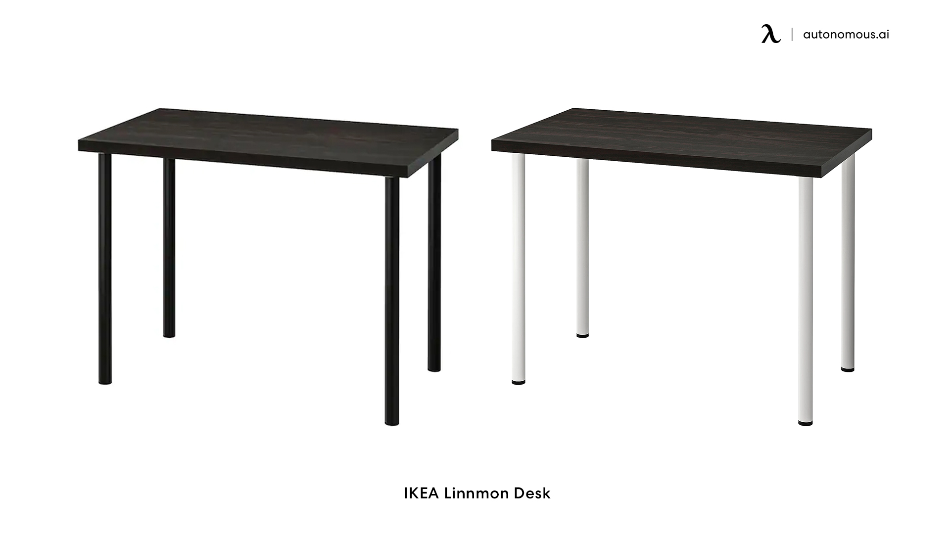 IKEA Linnmon black computer desk with storage