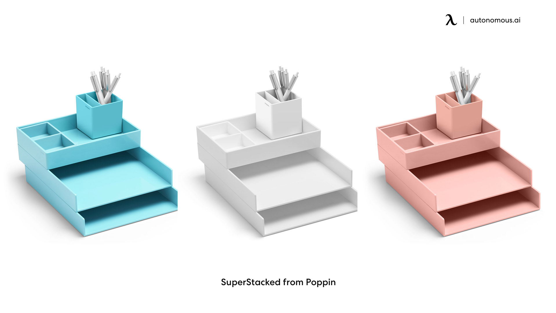 SuperStacked magnetic desk organizer from Poppin