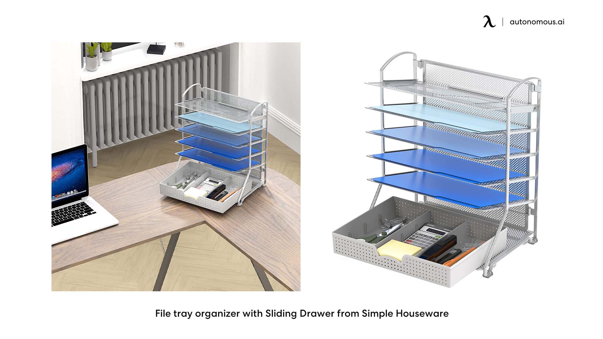 File tray organizer with Sliding Drawer from Simple Houseware