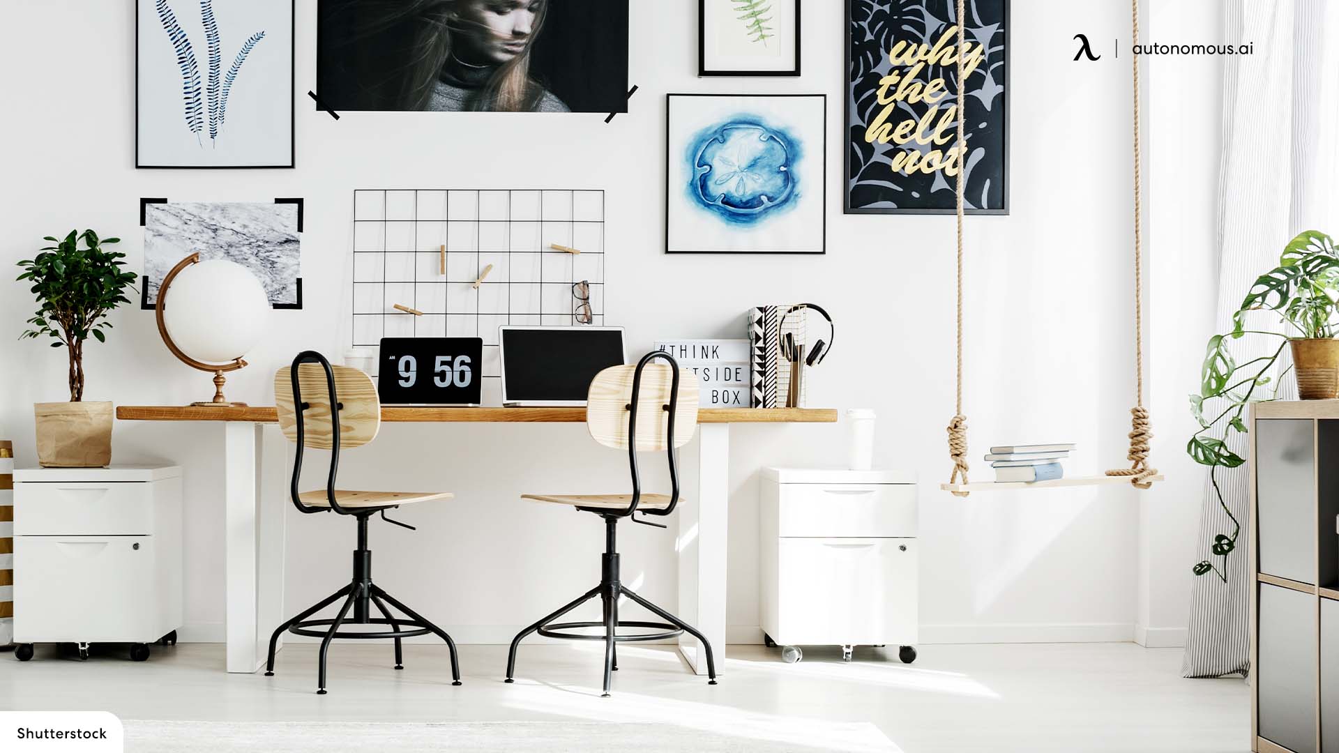 Cool designs in 2-person small office layout
