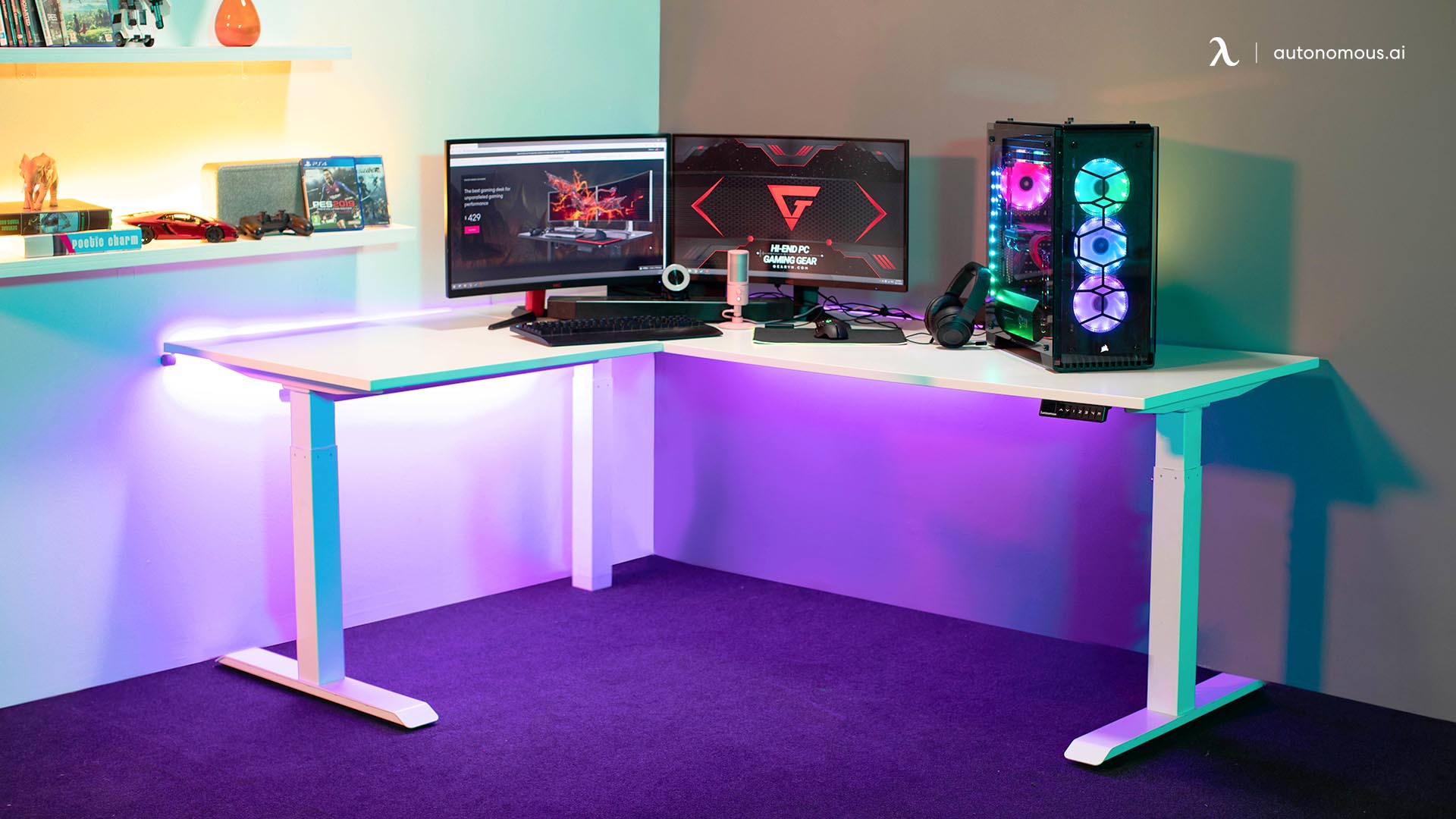 Power in his and hers gaming setup