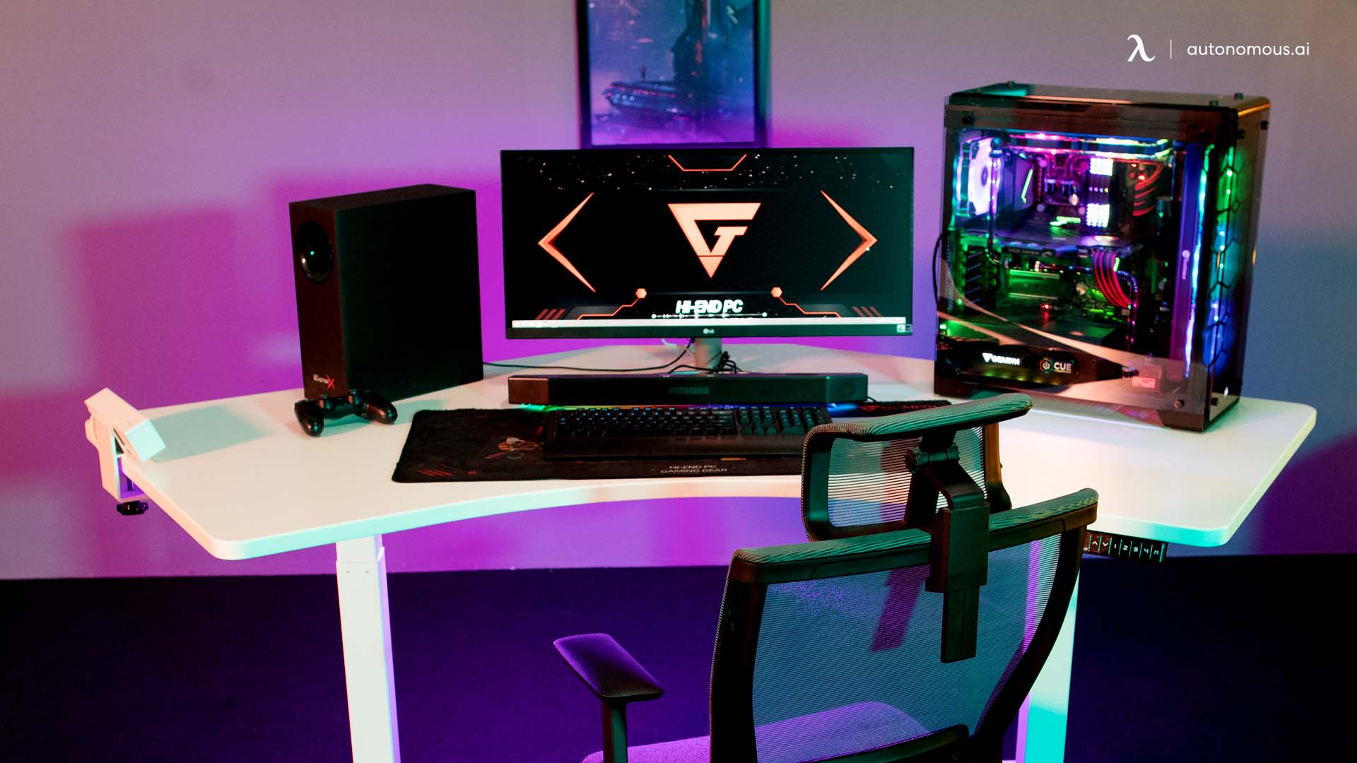 Visual Appeal in his and hers gaming setup