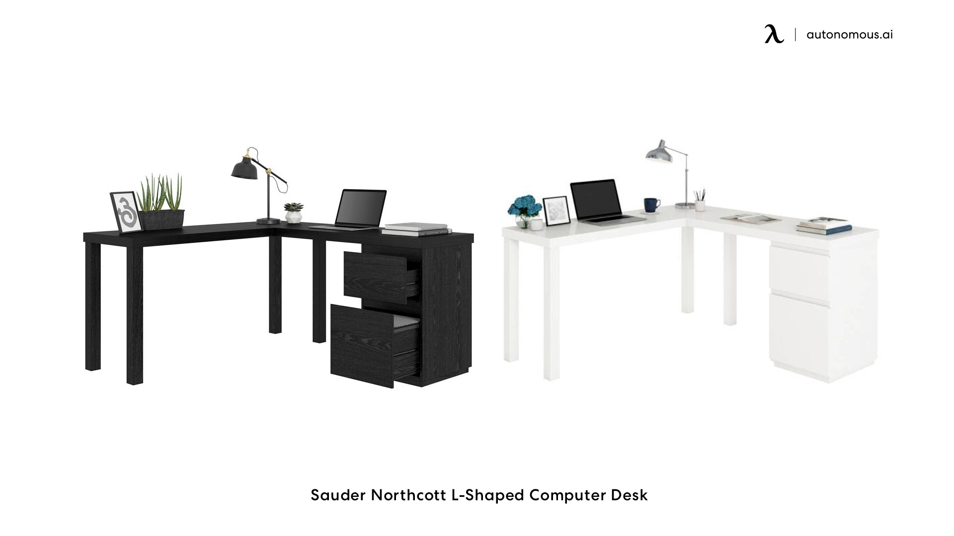Sauder Northcott L shaped wood office desk