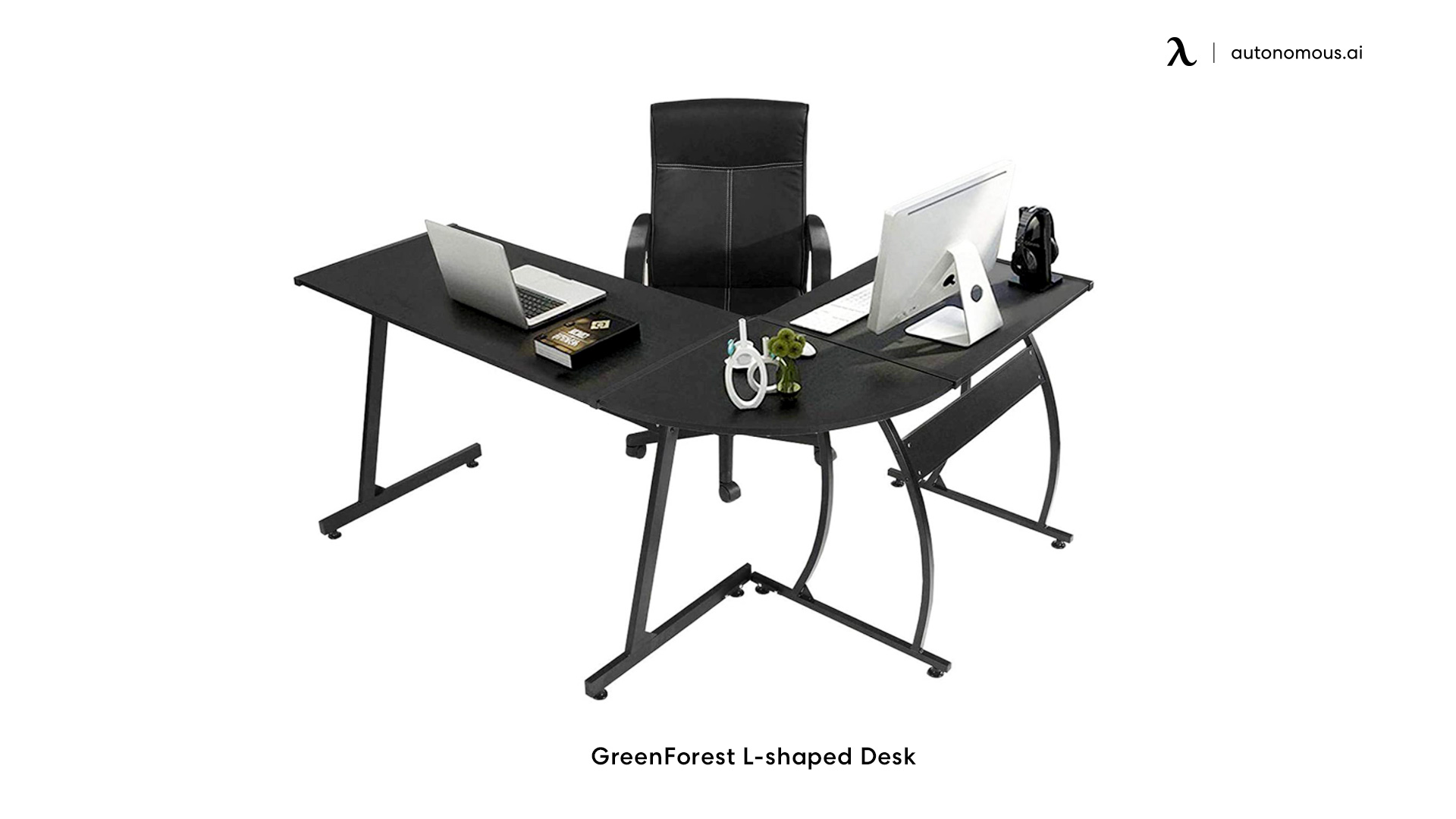 GreenForest L Shaped Gaming Desk