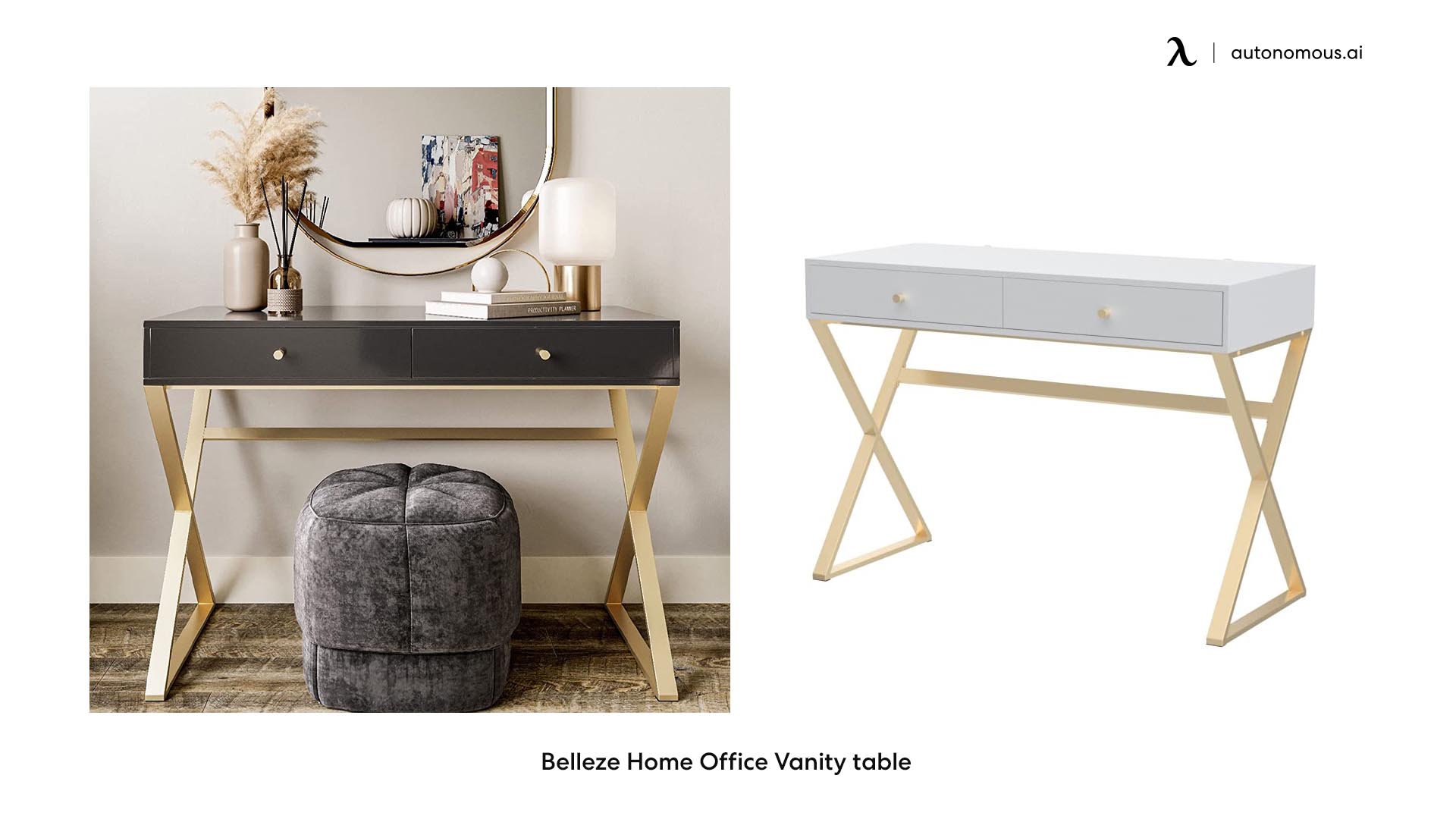 Belleze Home Office Vanity Table
