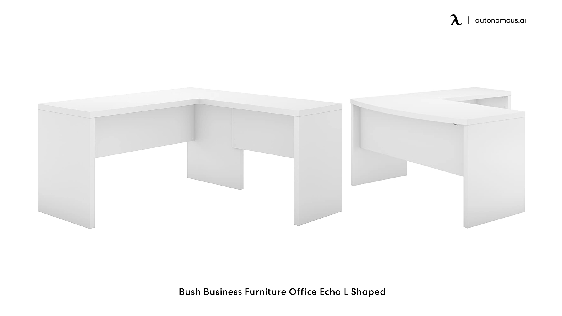 Echo L Shaped Desk in Pure White