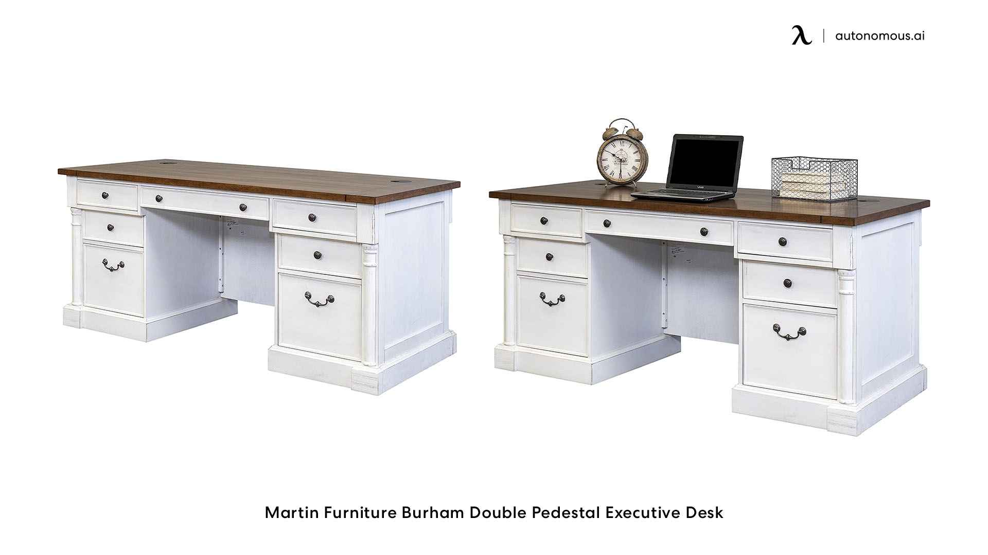 Martin Furniture Burham Double Pedestal Executive Desk