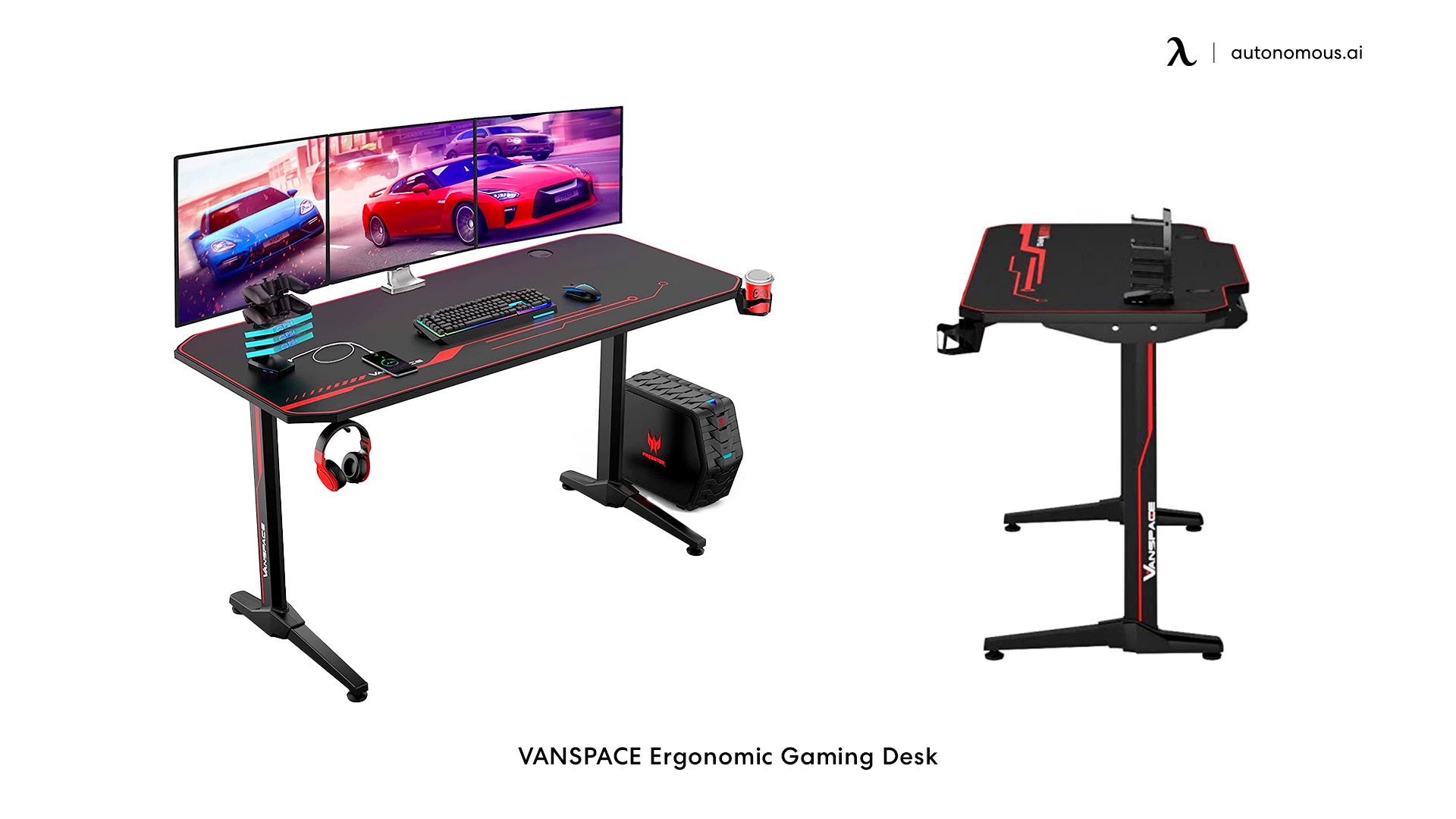 VANSPACE Ergonomic Gaming Desk