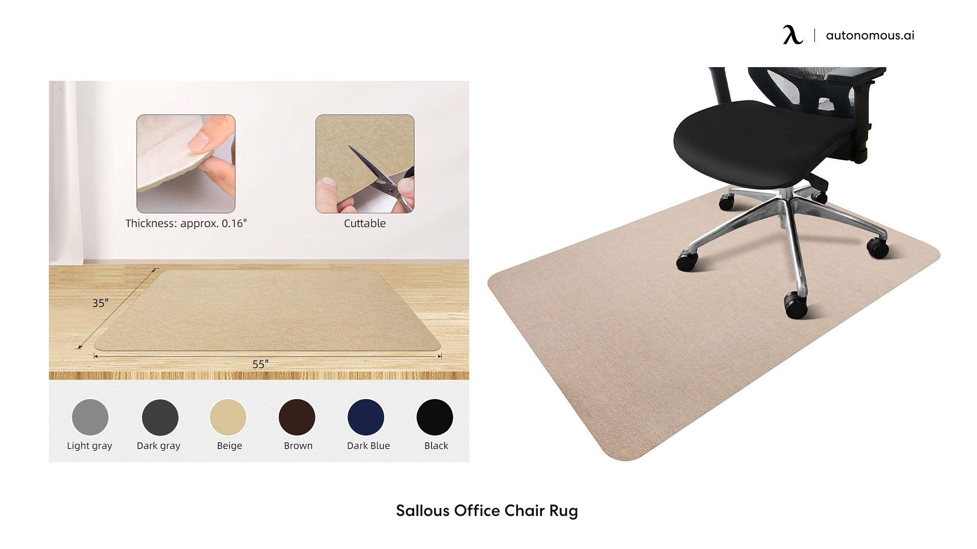 Sallous Office Chair Rug
