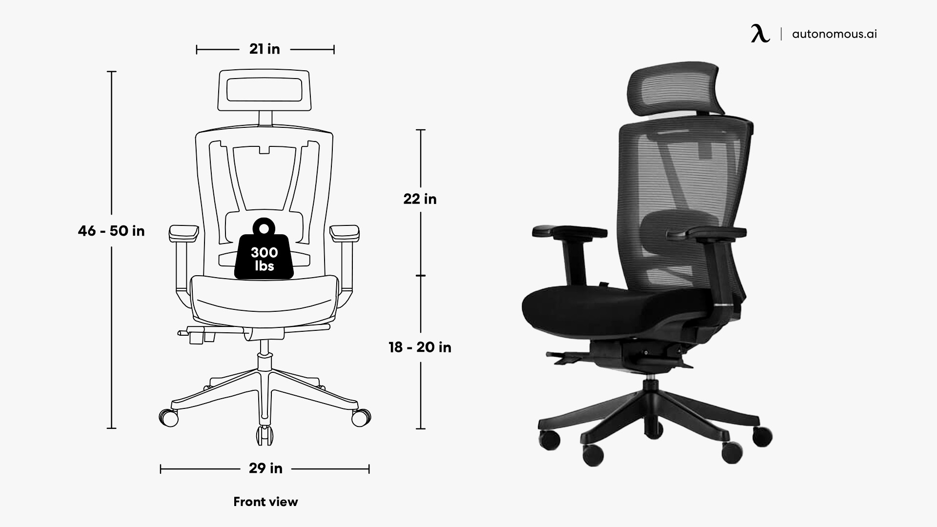 Top 96+ imagen office chair measurements