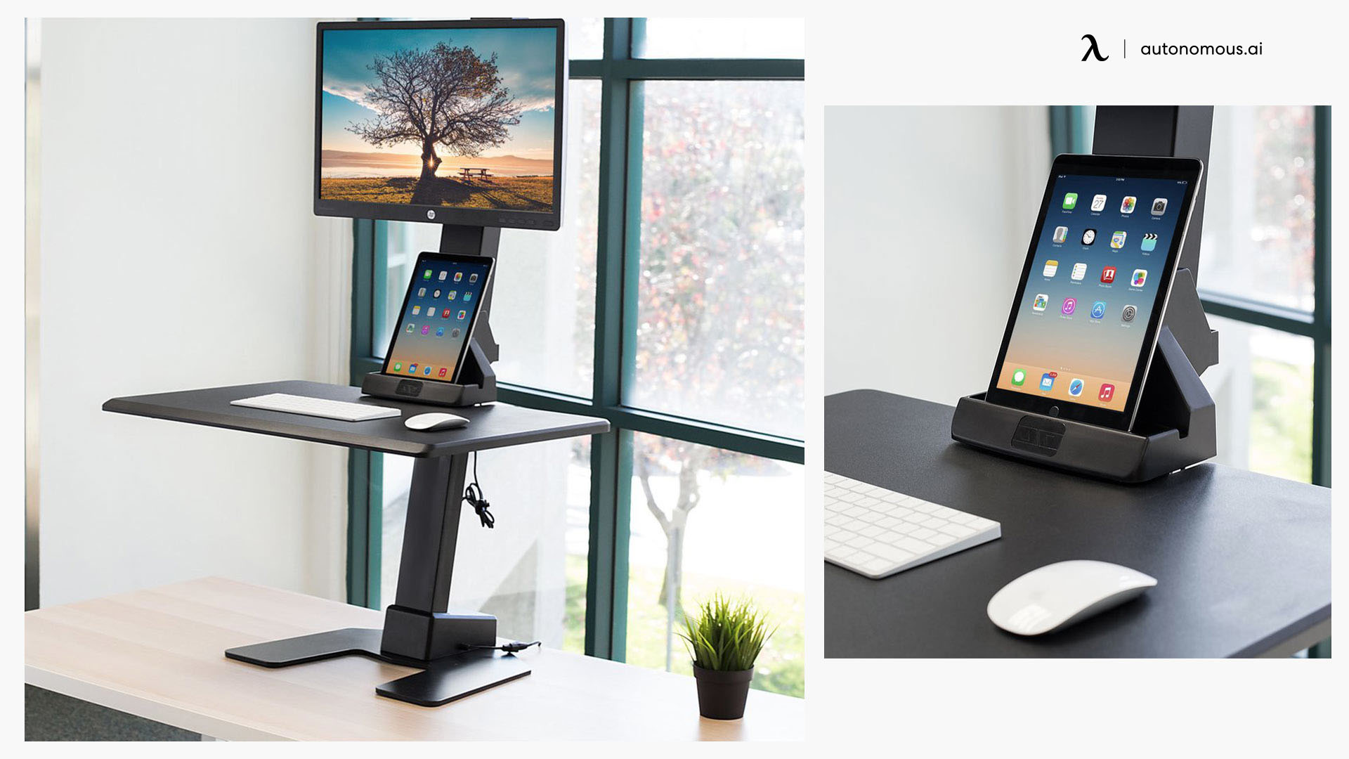 Monitor Ergonomics with correct monitor height for desk