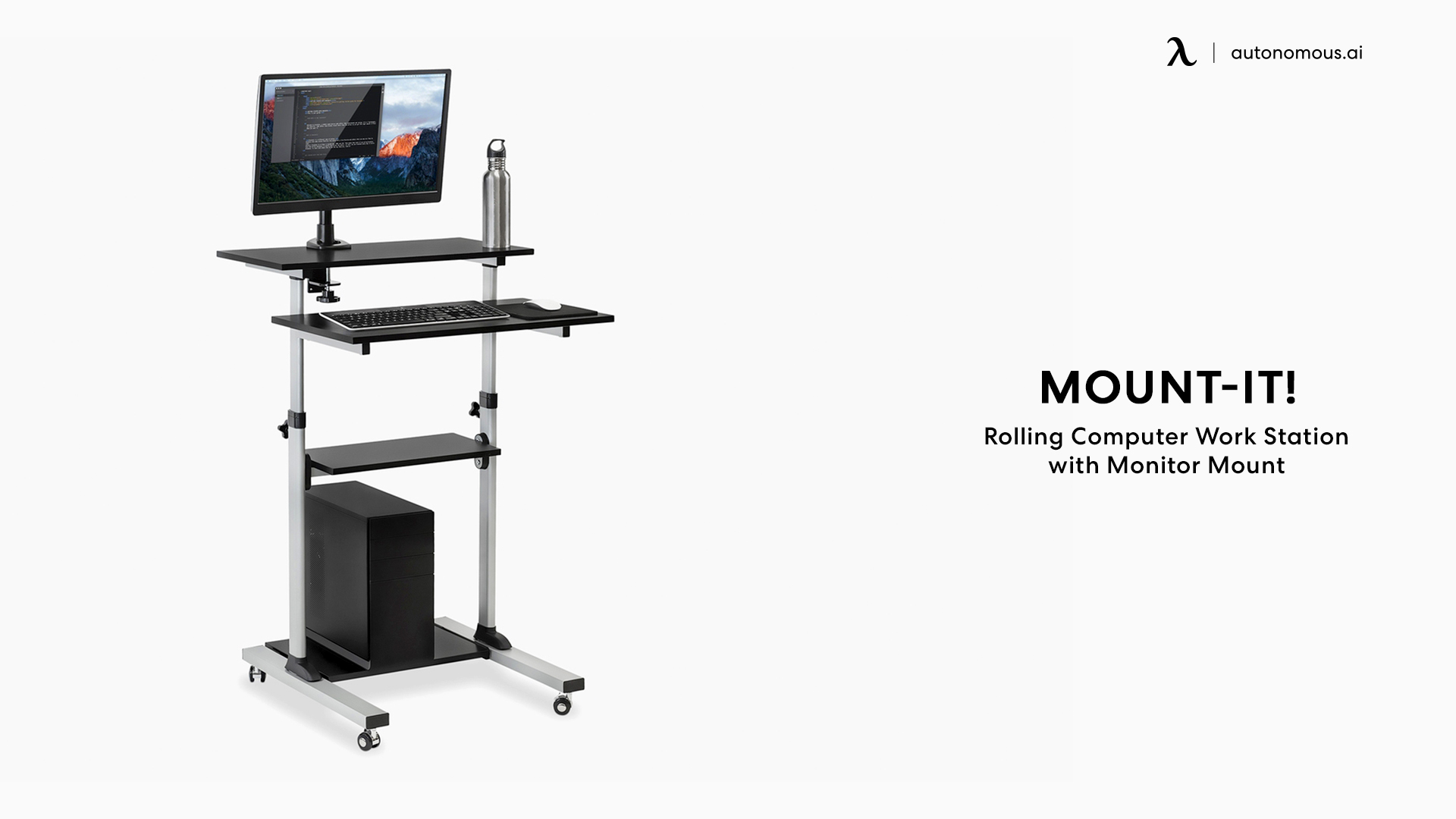 Rolling Computer Workstation by Mount-It!