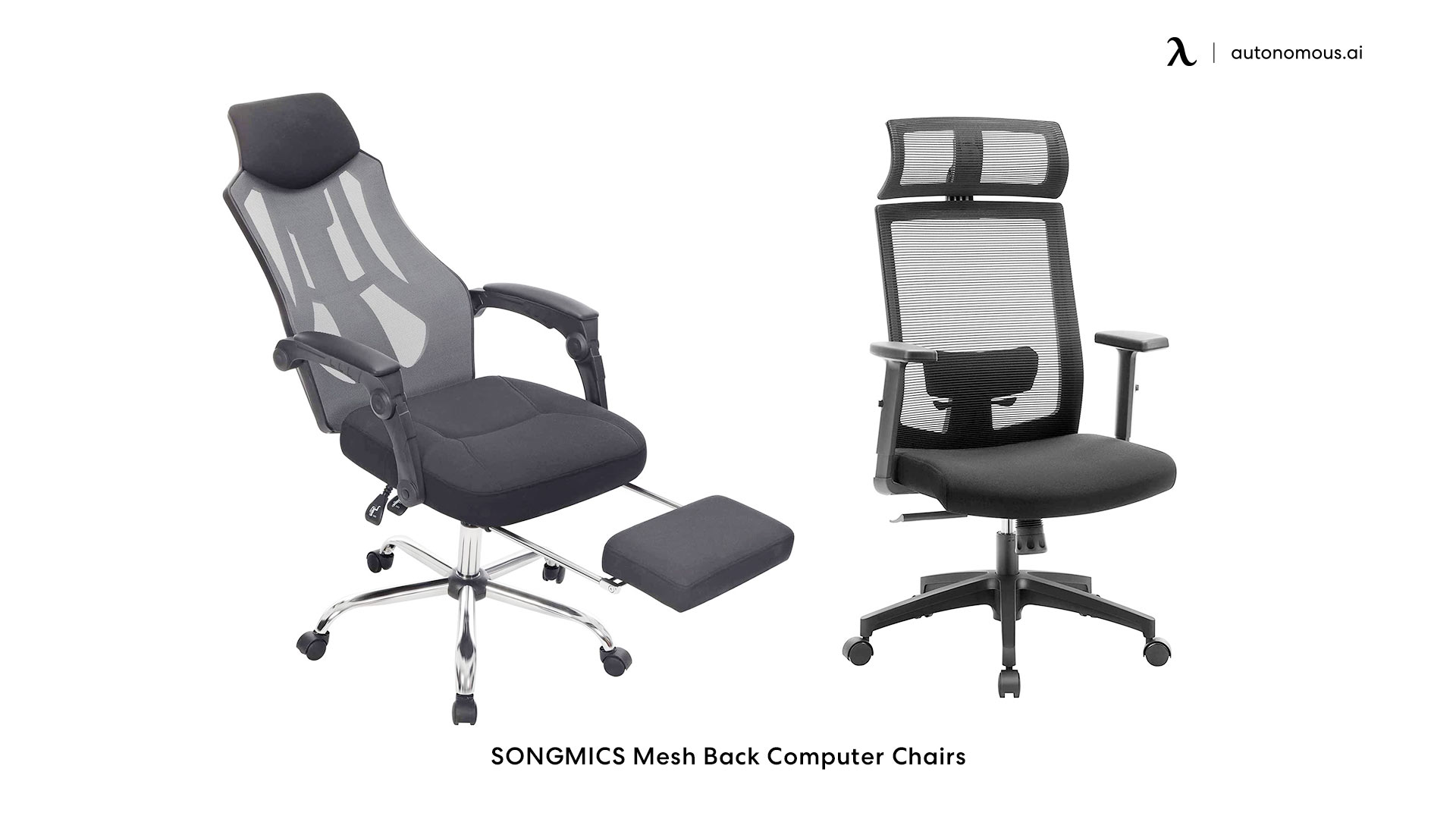 SONGMICS High Back office chair with footrest