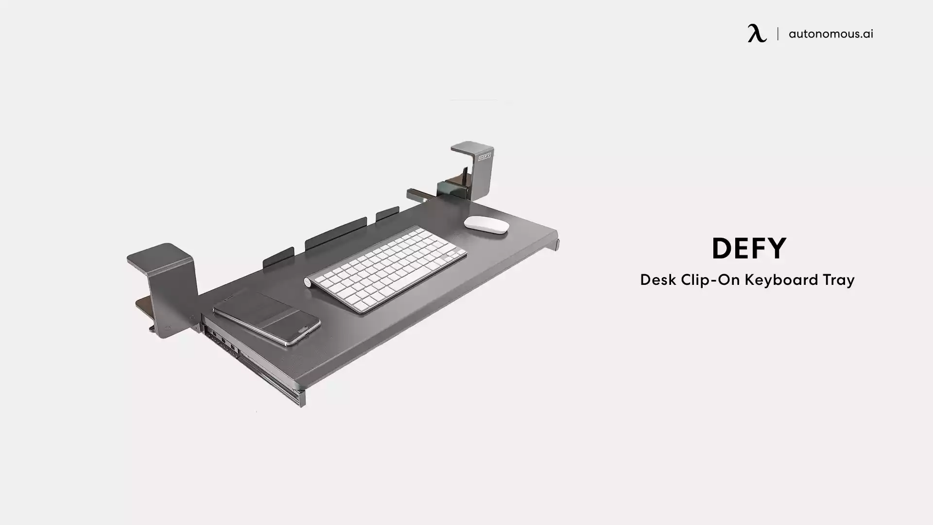 Defy Desk Clip-On keyboard pullout tray