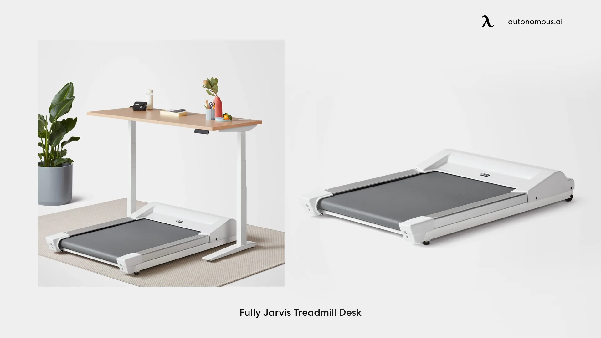 Fully Jarvis standing desk with treadmill